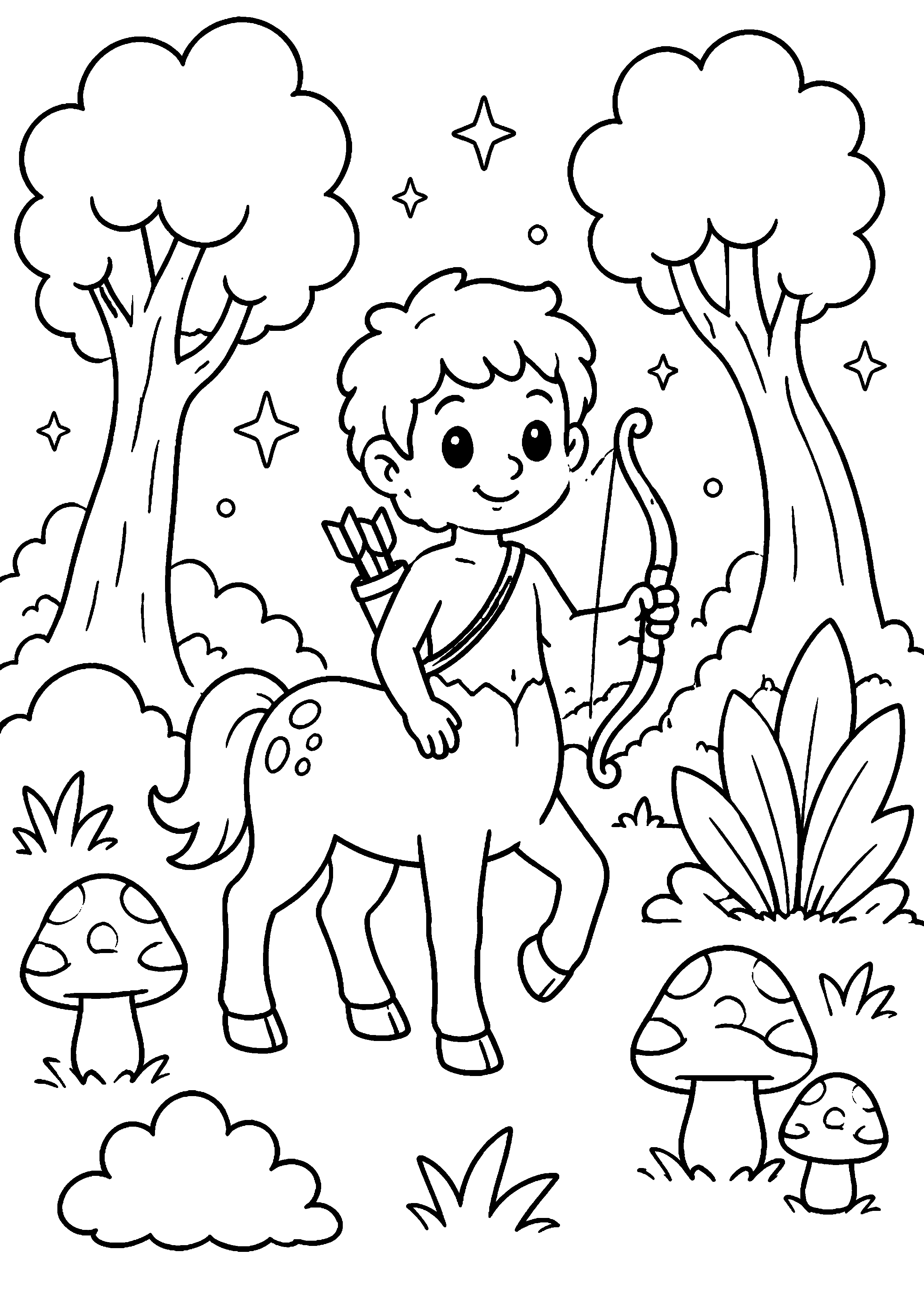 Coloriage Centaure à imprimer – dessin 3