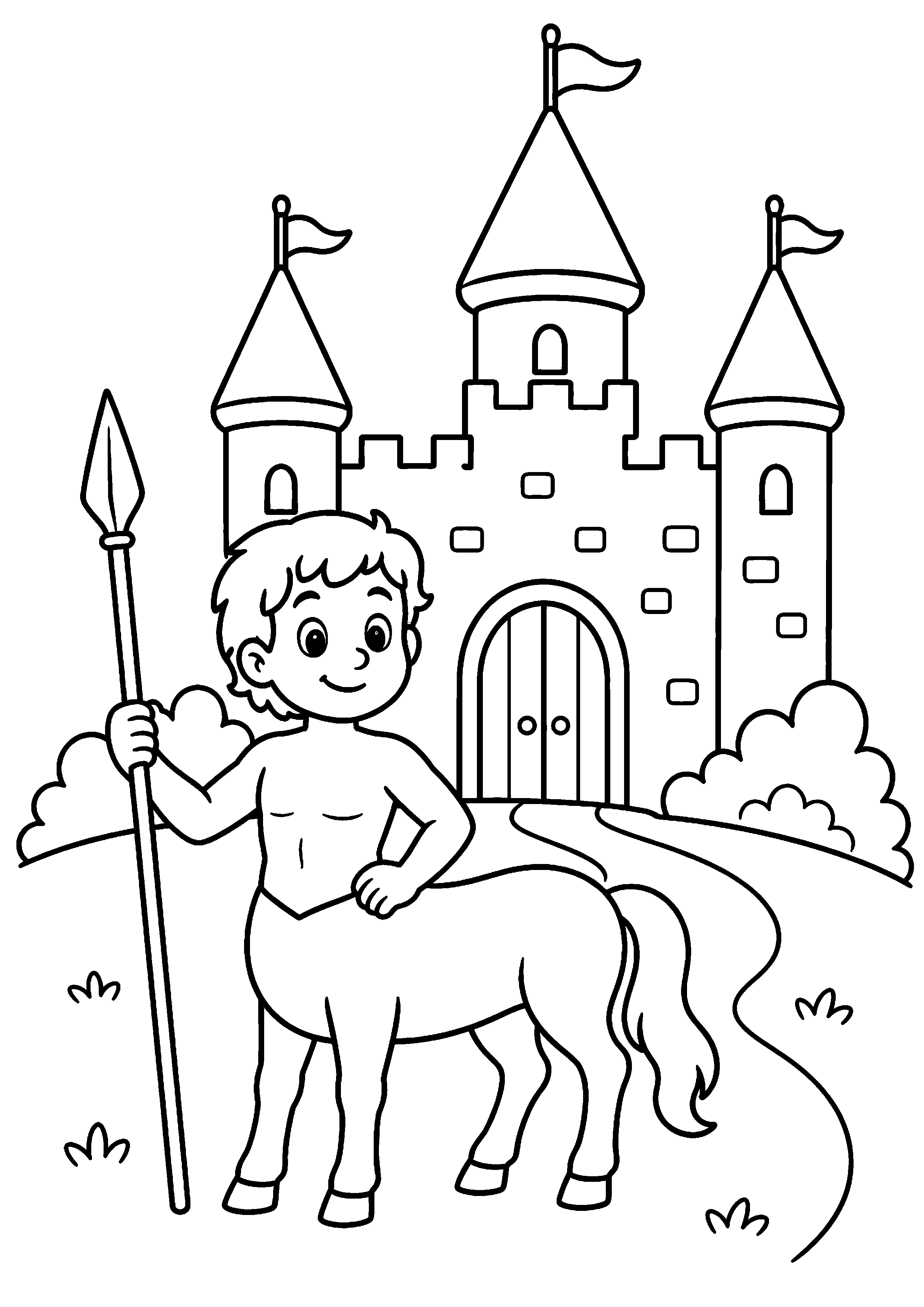 Coloriage Centaure à imprimer – dessin 4