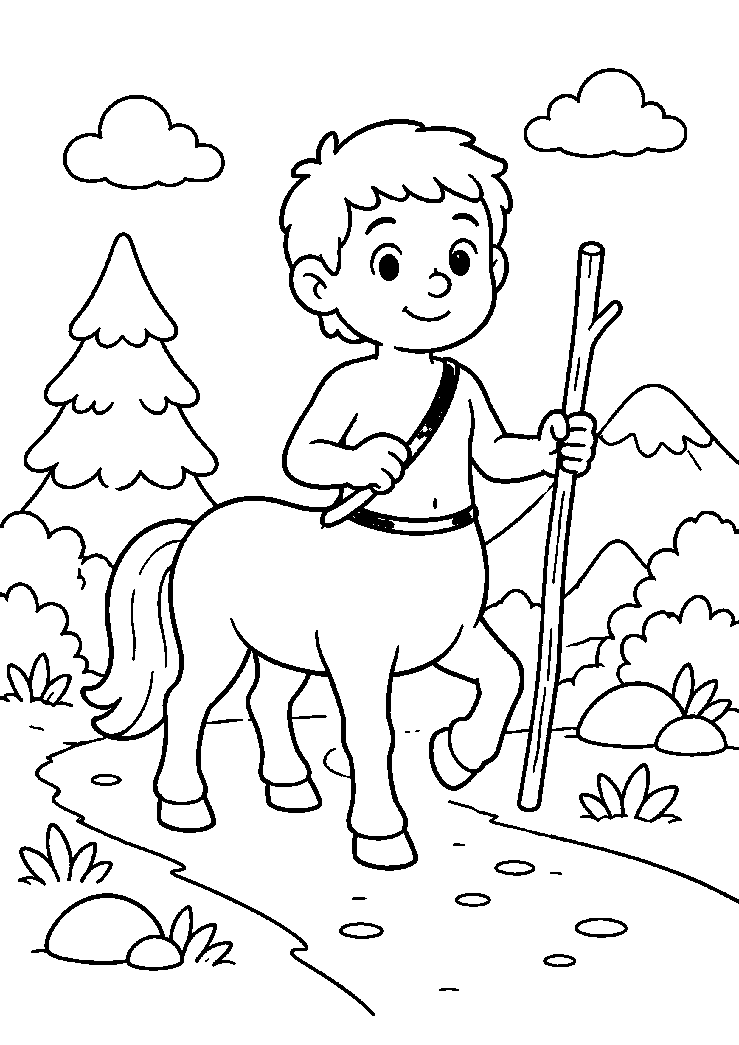 Coloriage Centaure à imprimer – dessin n°7