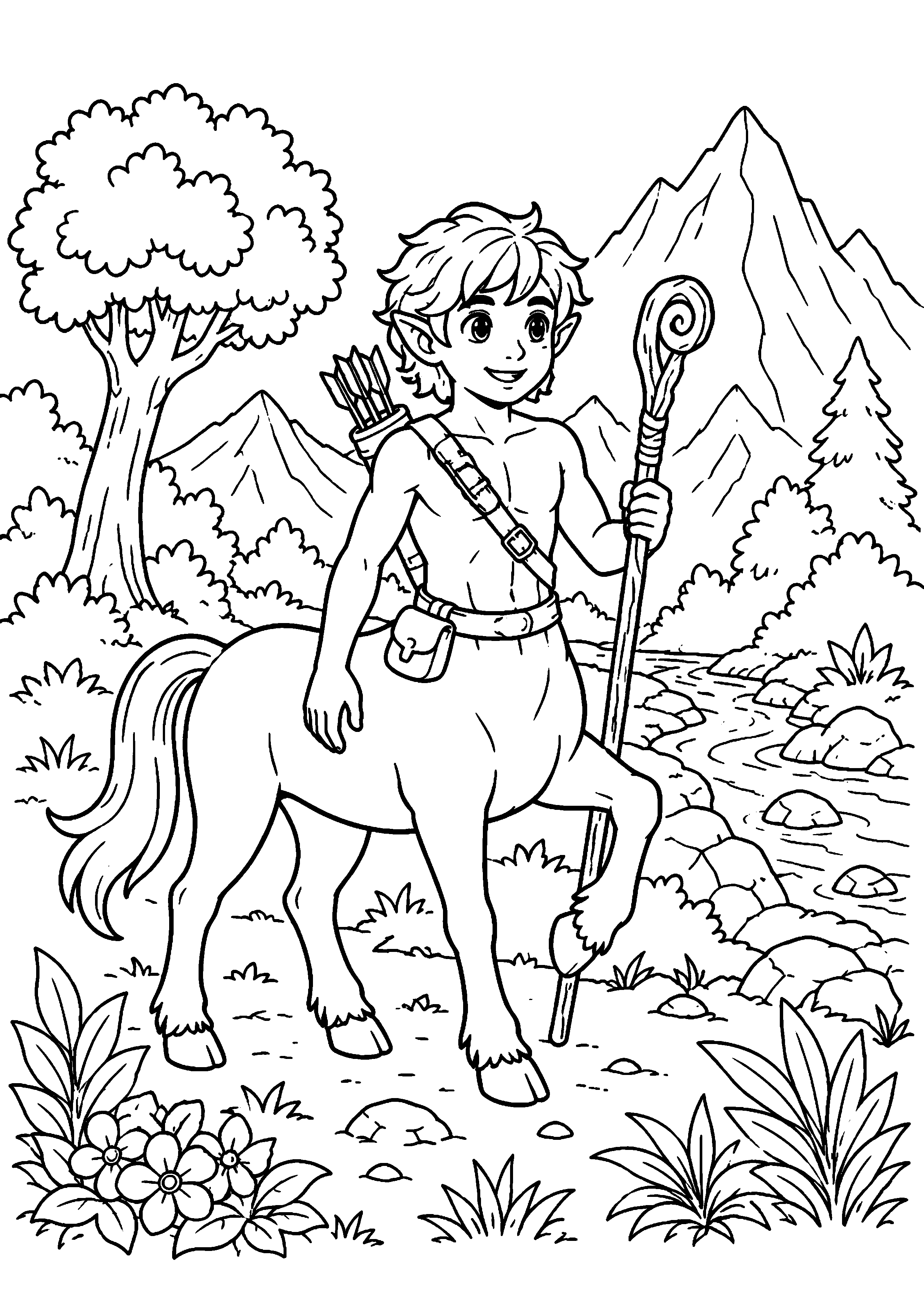 Coloriage Centaure à imprimer – dessin n°11