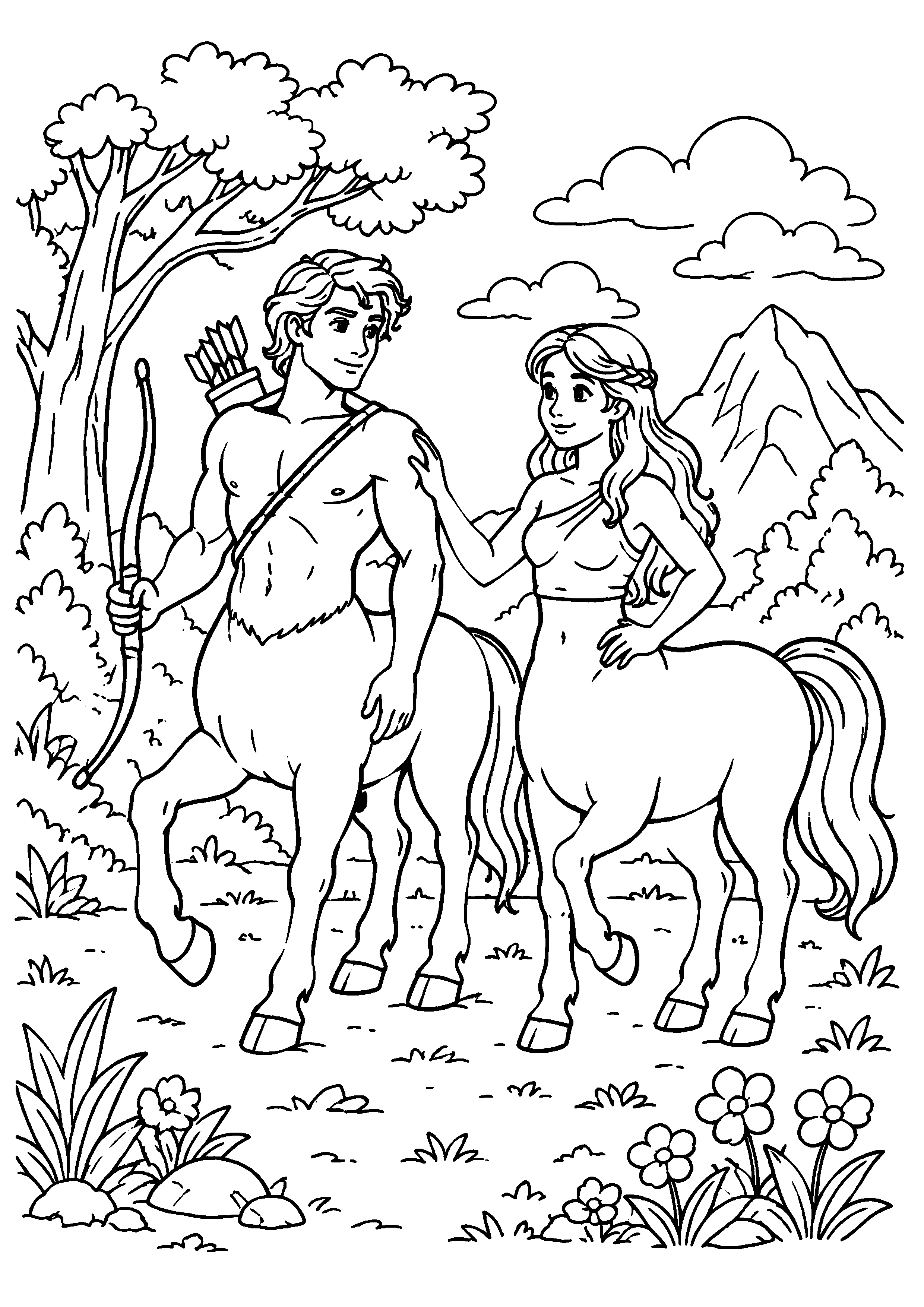Coloriage Centaure à imprimer – dessin n°15
