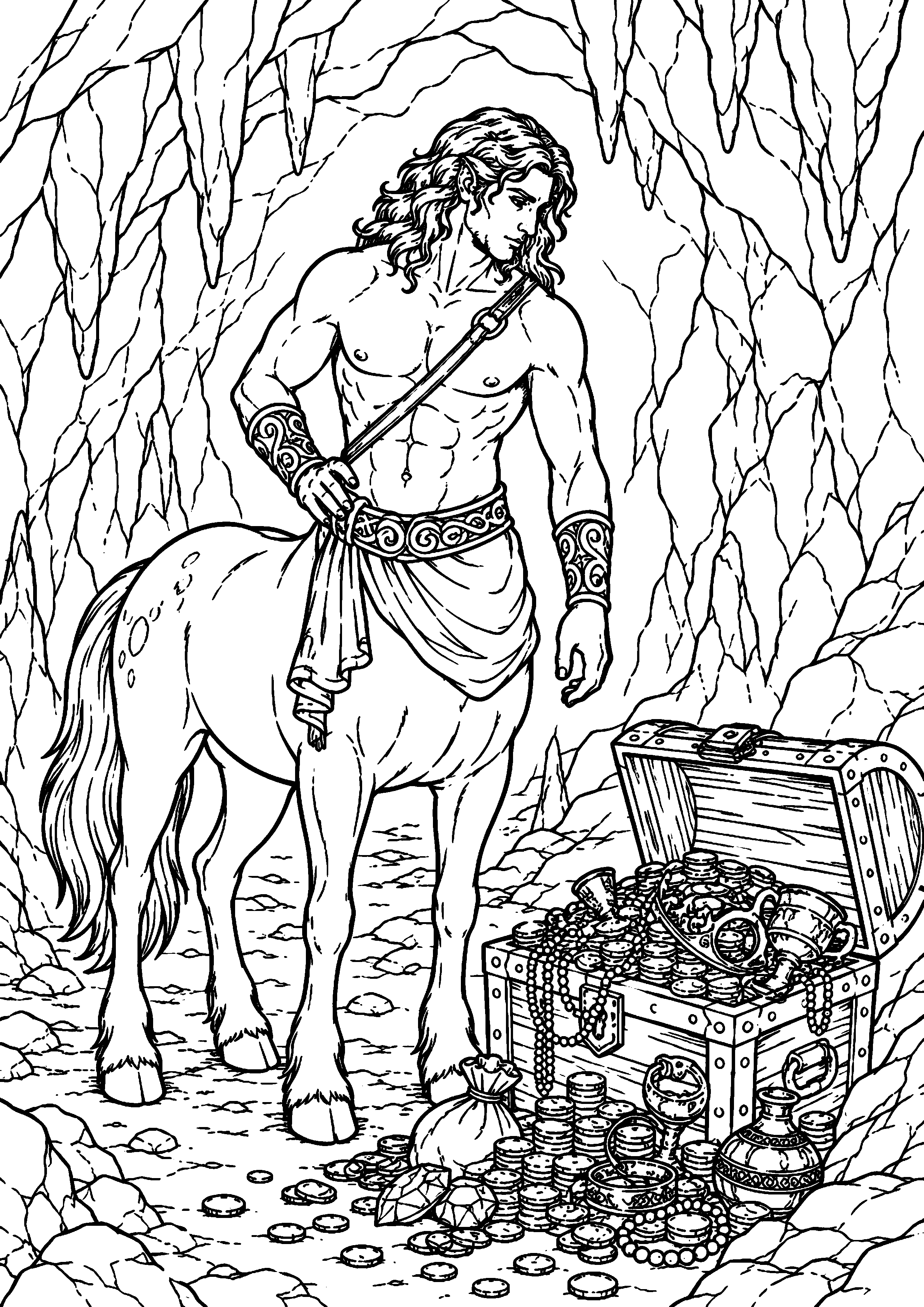 Coloriage Centaure à imprimer – dessin n°17