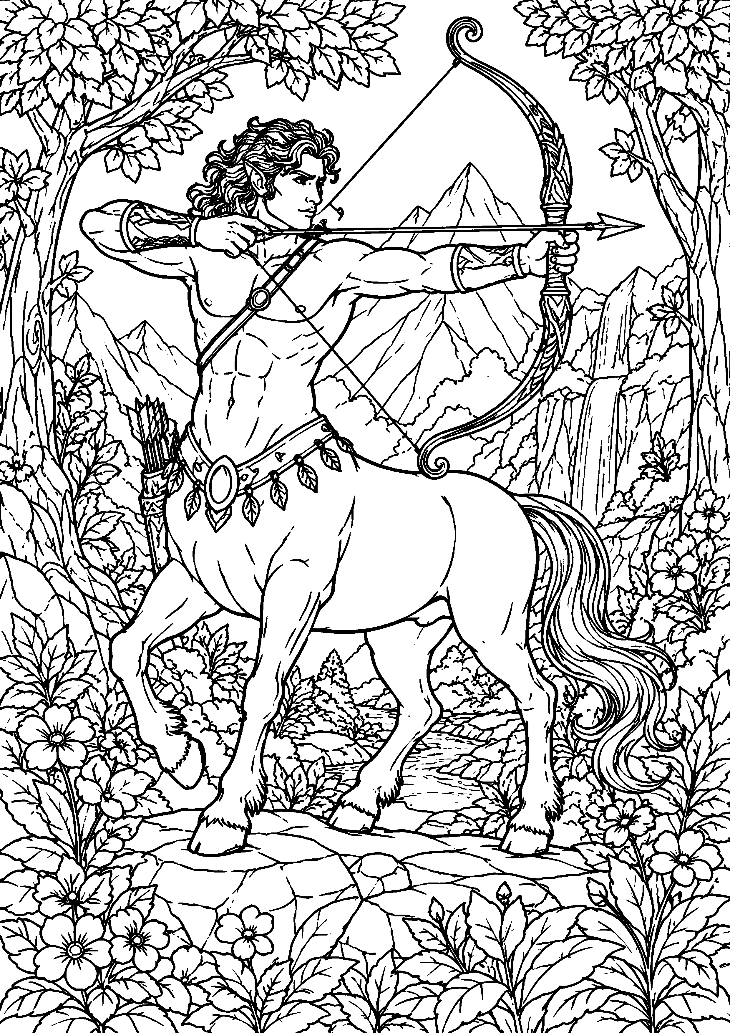 Coloriage Centaure à imprimer – dessin n°19