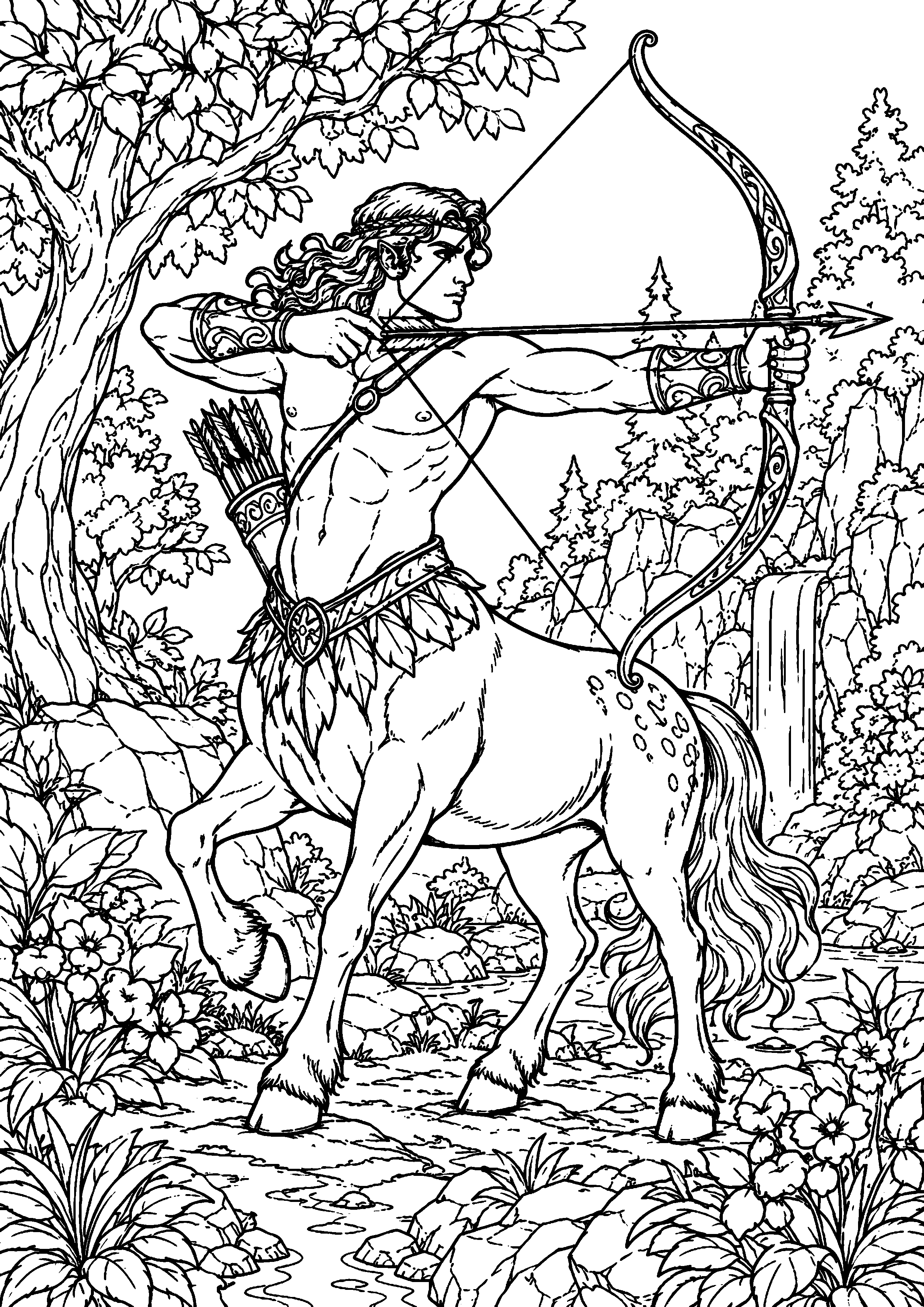 Coloriage Centaure à imprimer – dessin n°20
