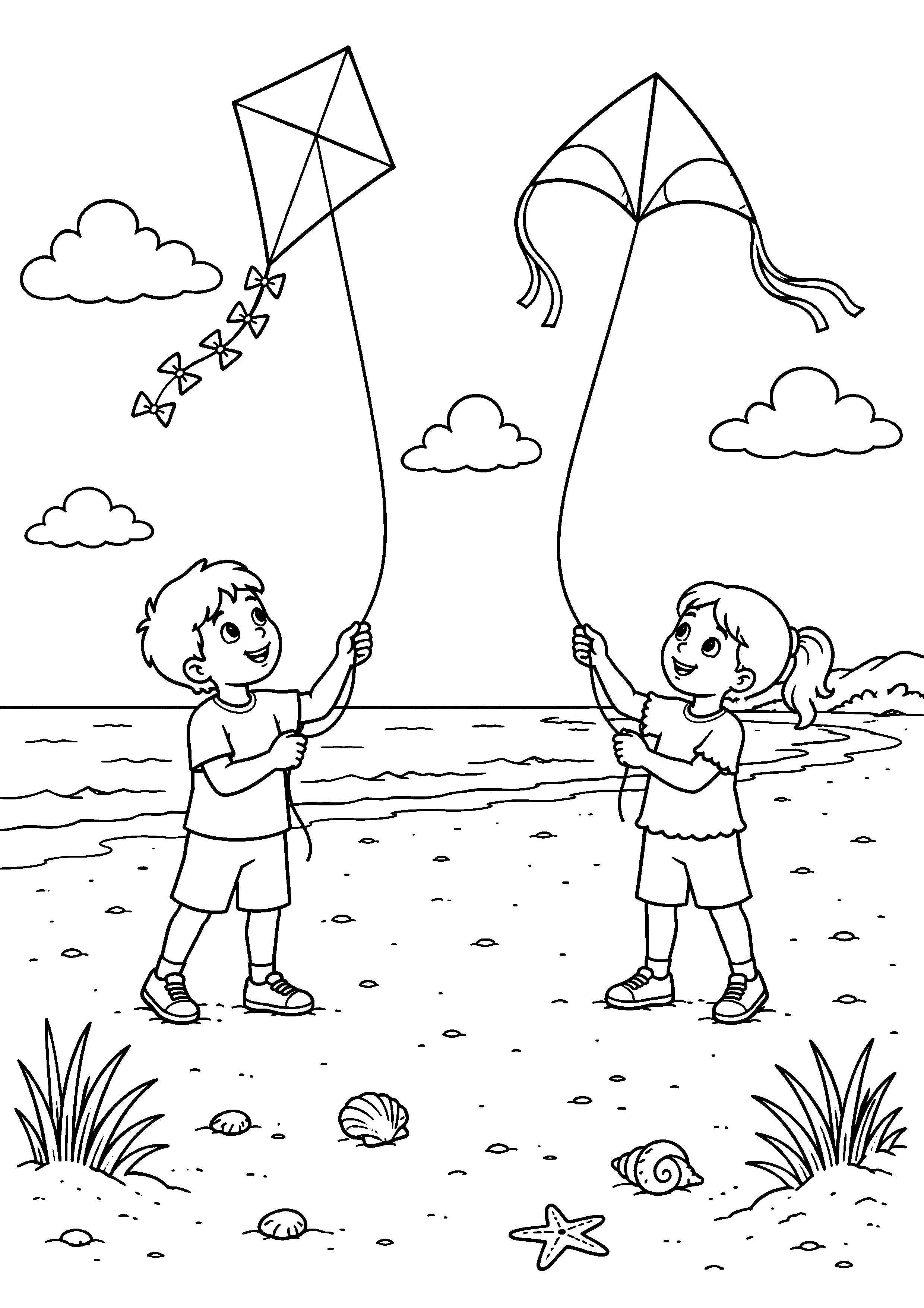 Coloriage Cerf-volant à imprimer – dessin n°2