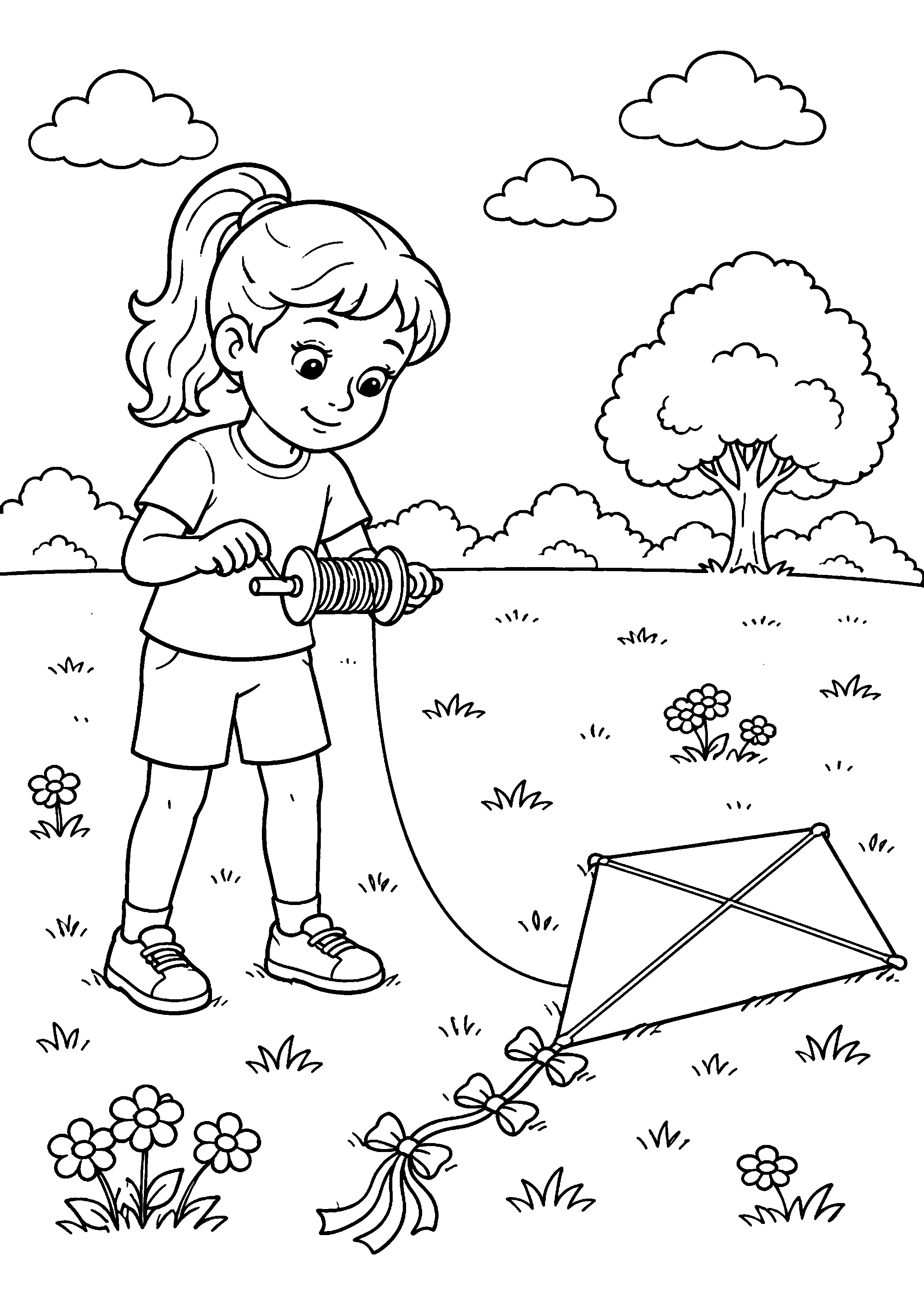 Coloriage Cerf-volant à colorier – dessin n°4 à imprimer