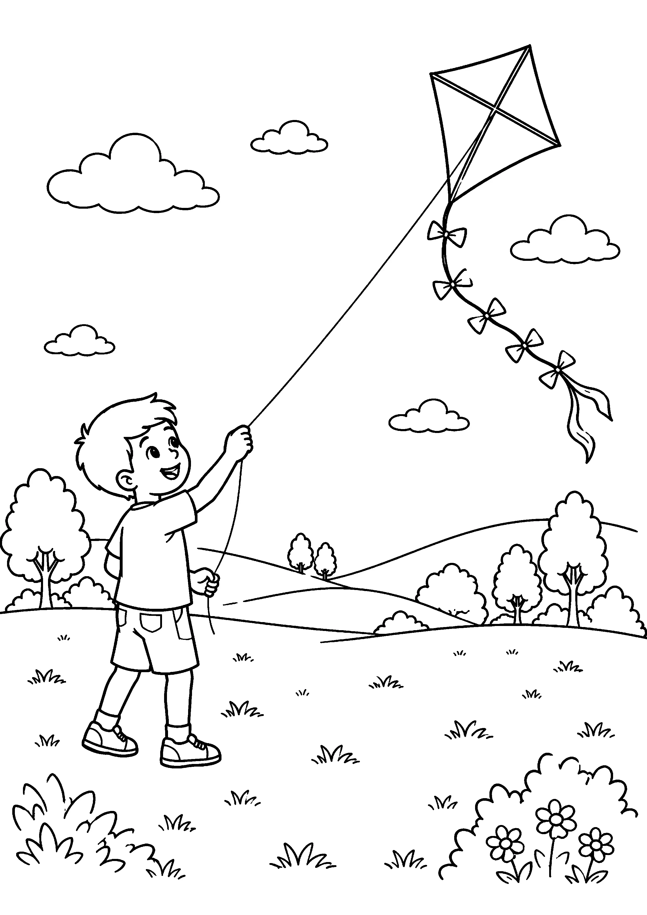 Coloriage Cerf-volant à imprimer – dessin n°5