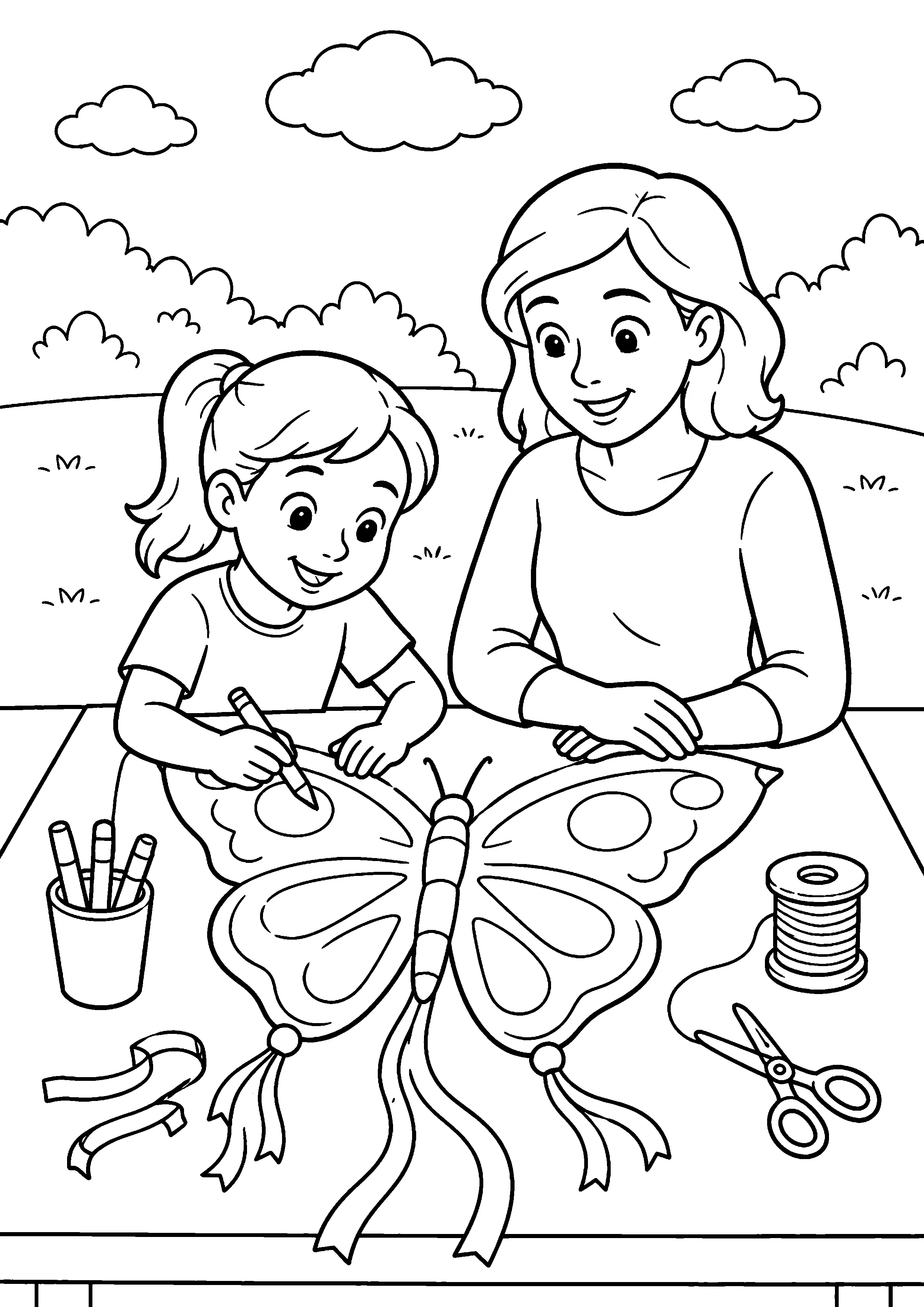 Coloriage Cerf-volant à imprimer – dessin n°6