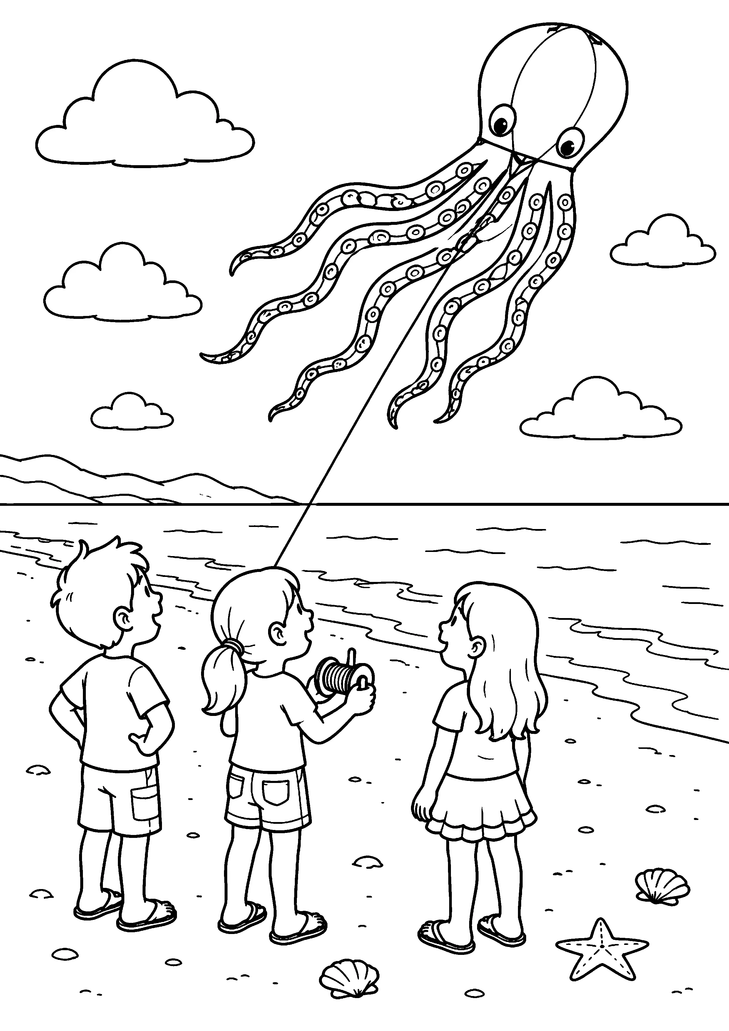 Coloriage Cerf-volant à imprimer – dessin n°9