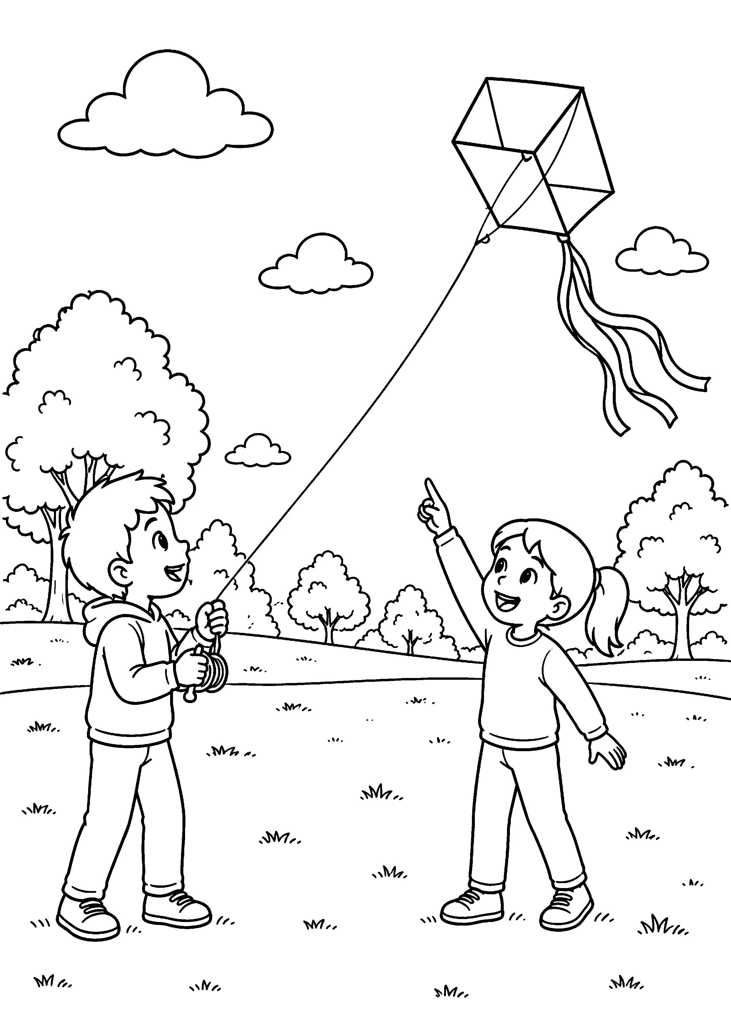 Coloriage Cerf-volant à imprimer – dessin n°11