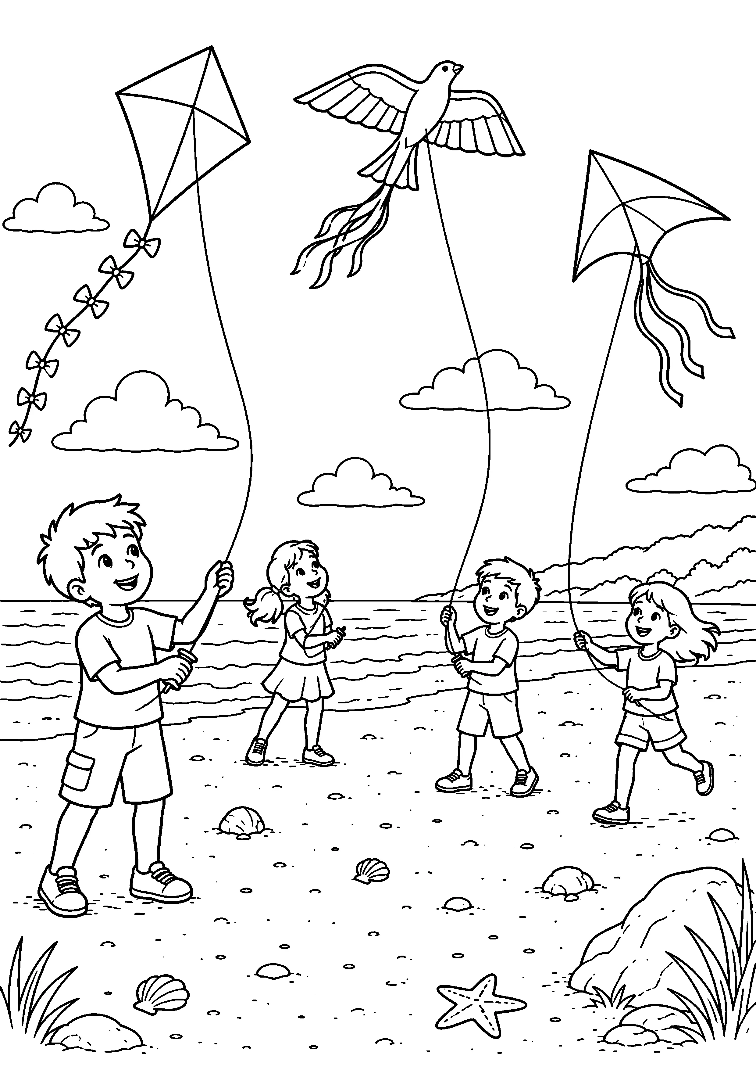 Coloriage Cerf-volant à imprimer – dessin n°15