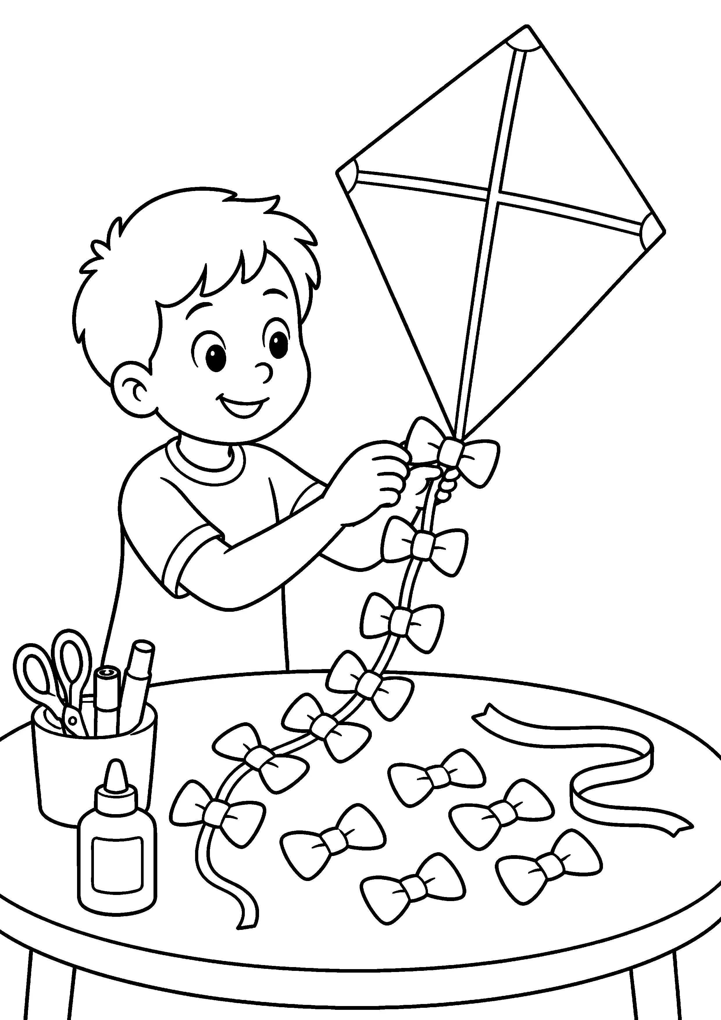 Coloriage Cerf-volant à imprimer – dessin n°19