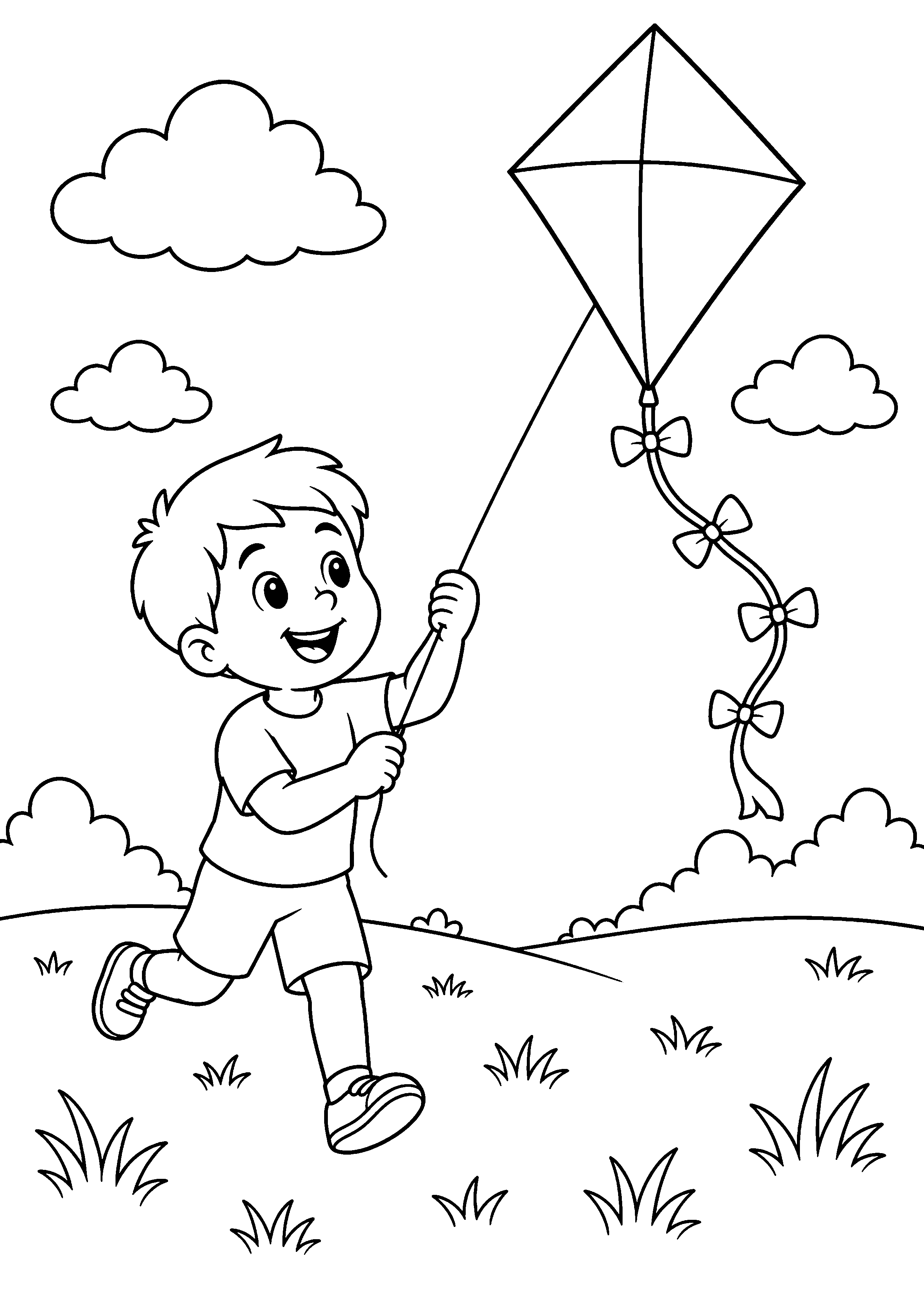 Coloriage cerf-volant à imprimer – dessin n°1