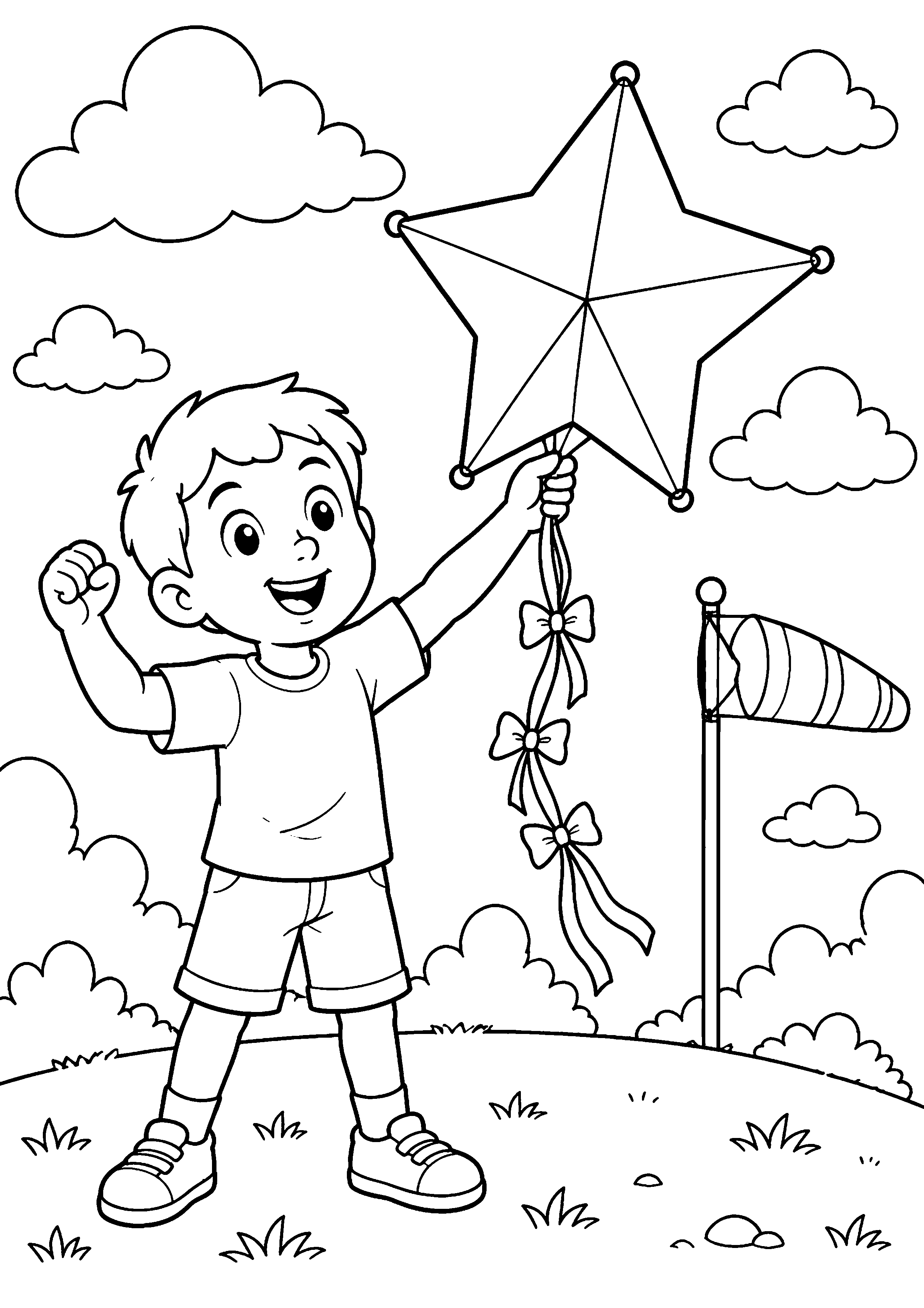 Coloriage cerf-volant à imprimer – dessin n°8