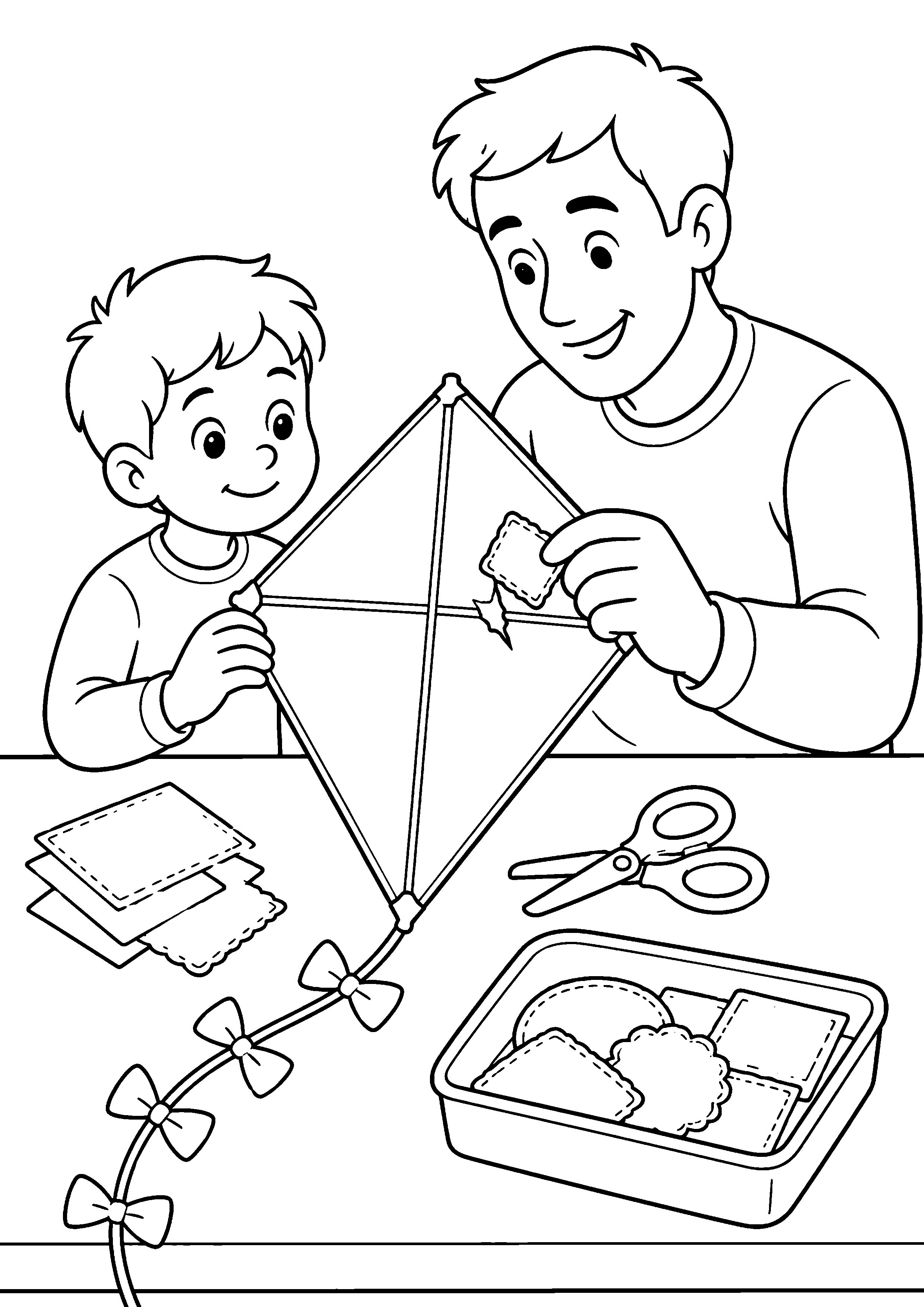 Coloriage cerf-volant à imprimer – dessin n°9