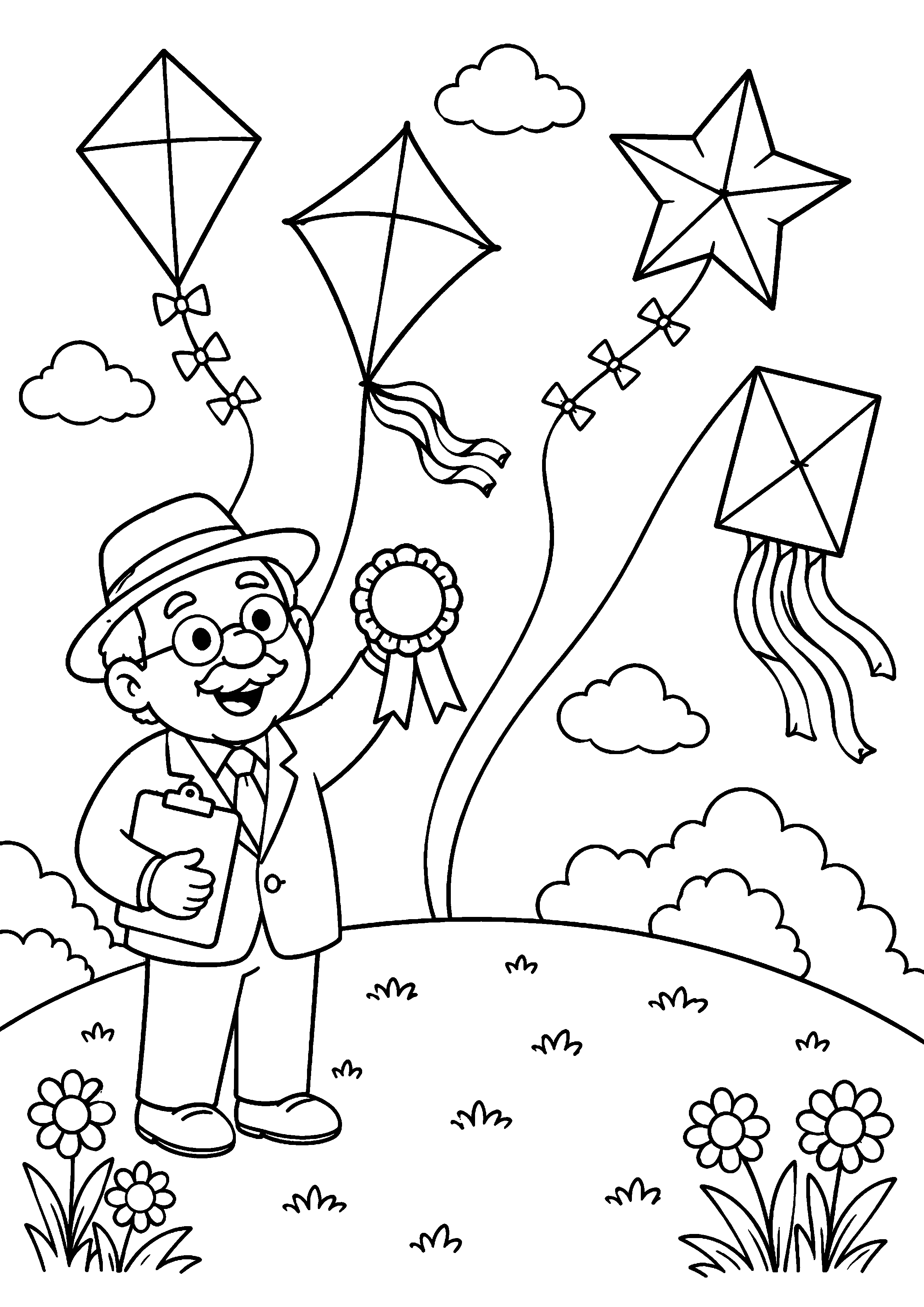Coloriage cerf-volant à imprimer – dessin n°10