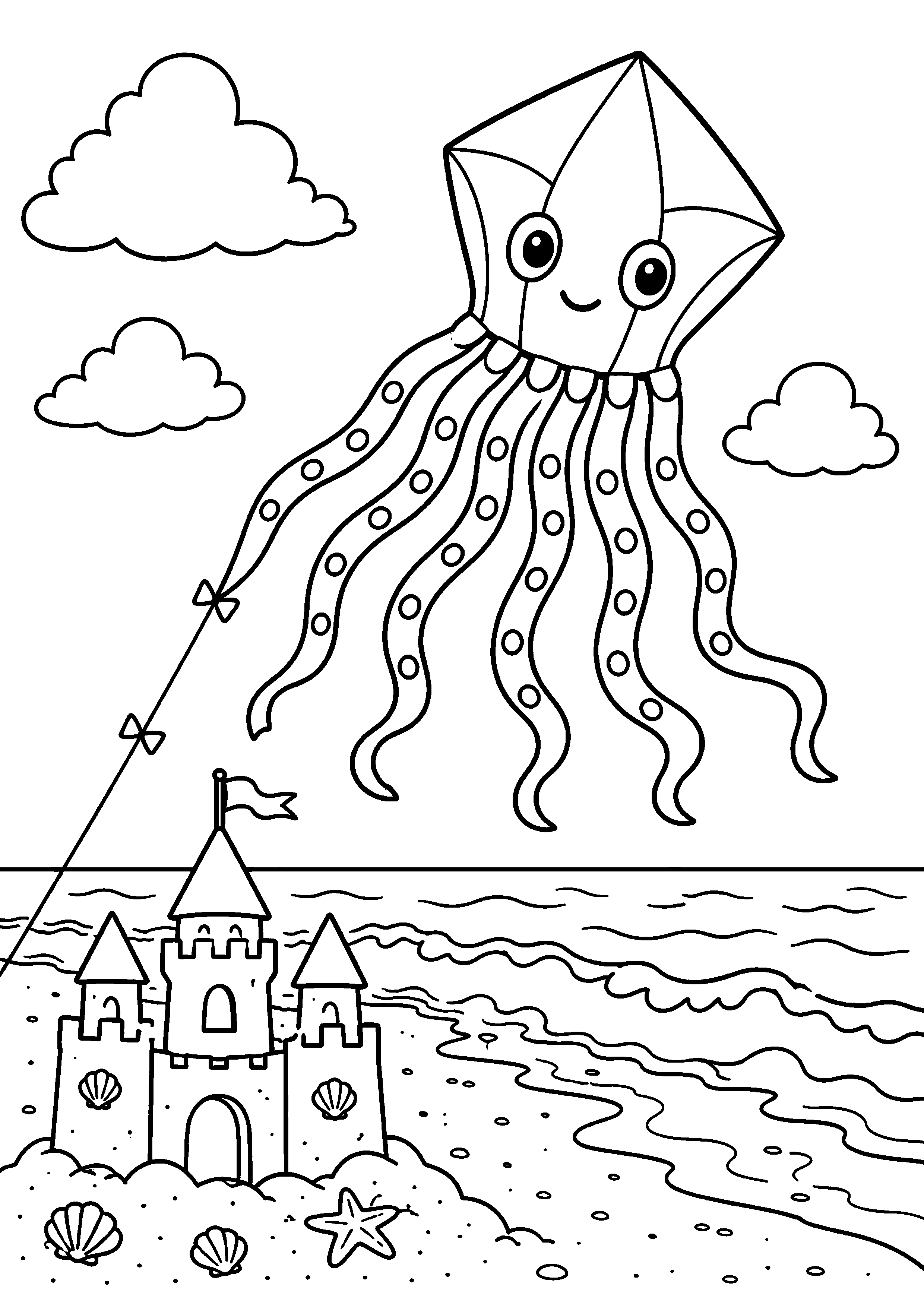 Coloriage cerf-volant à imprimer – dessin n°12