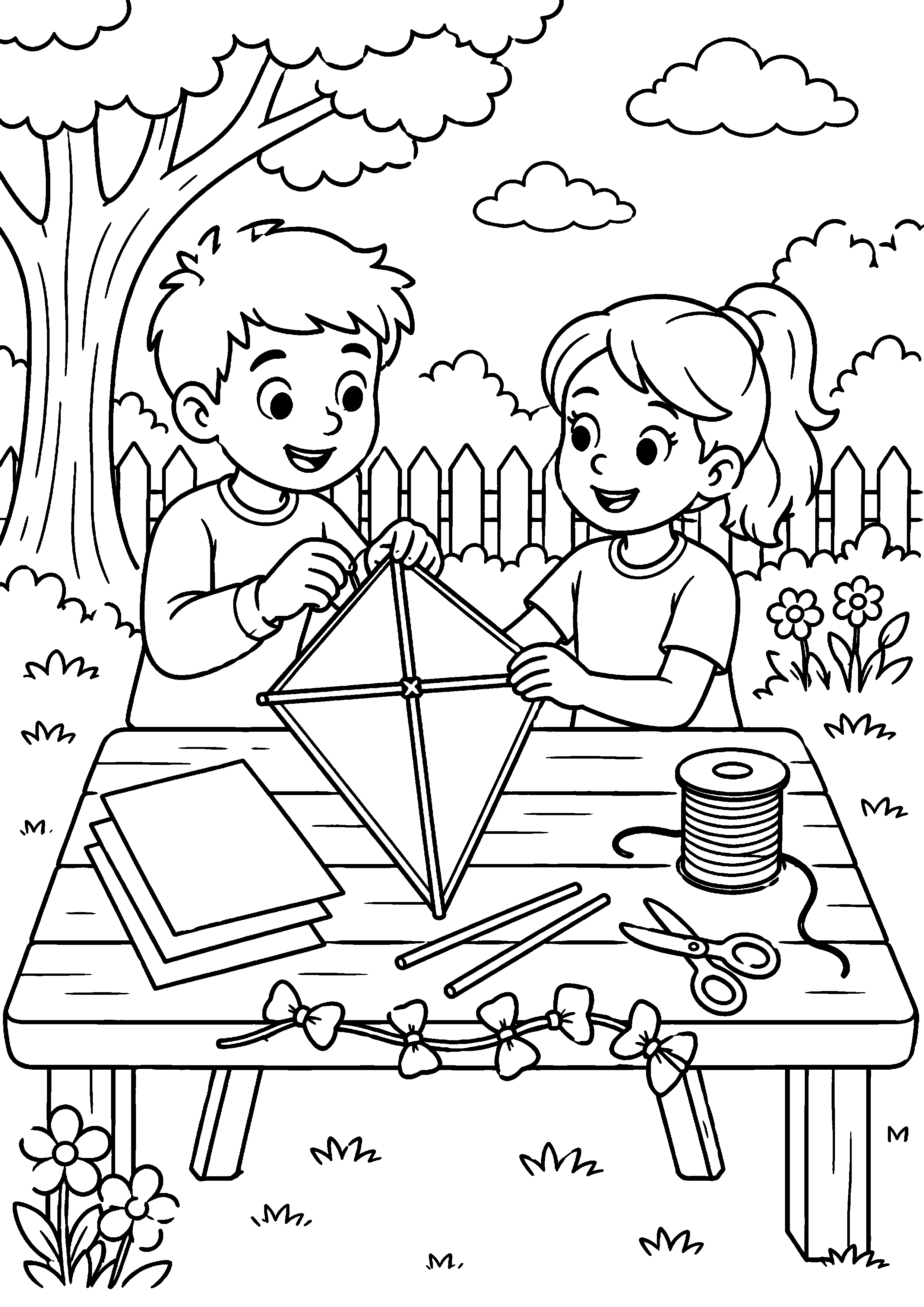 Coloriage cerf-volant à imprimer – dessin n°13