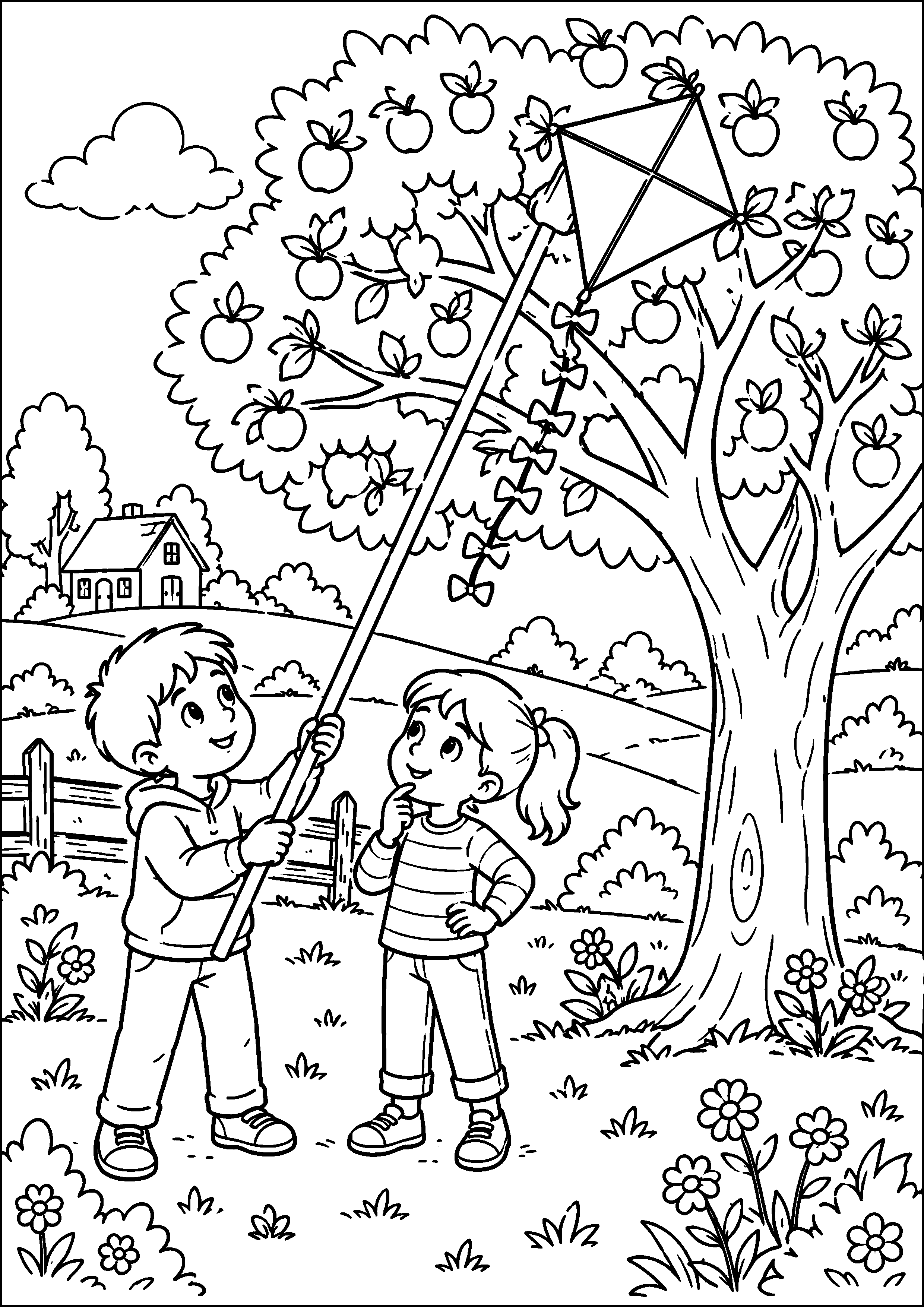 Coloriage cerf-volant à imprimer – dessin n°14