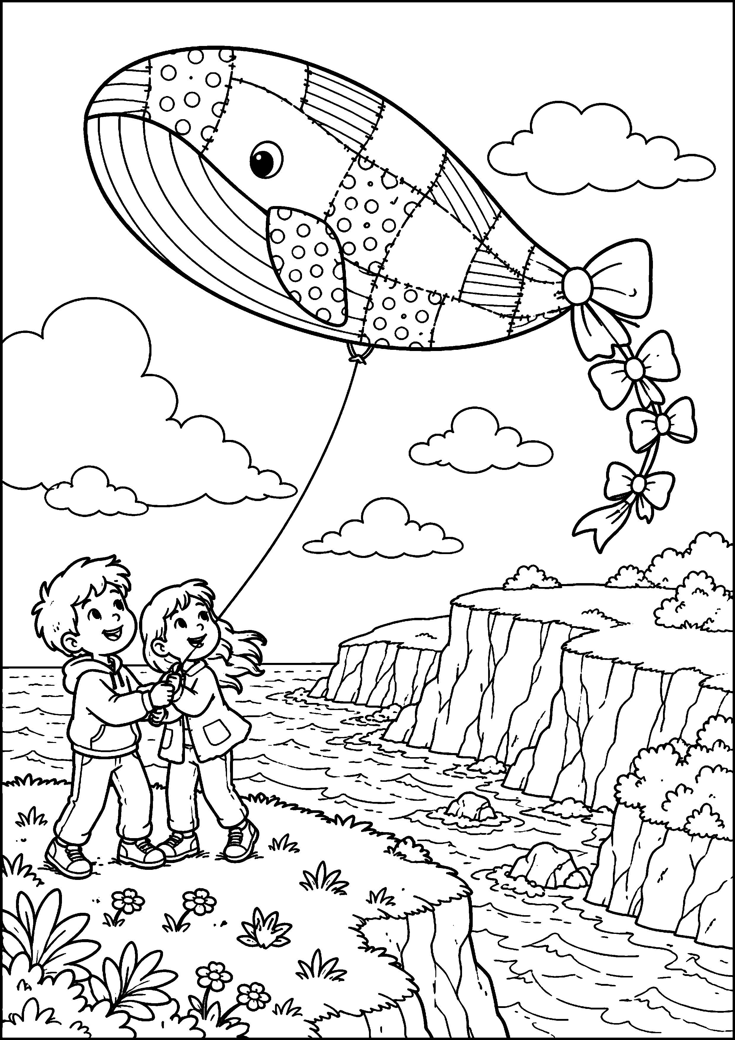 Coloriage cerf-volant à imprimer – dessin n°19