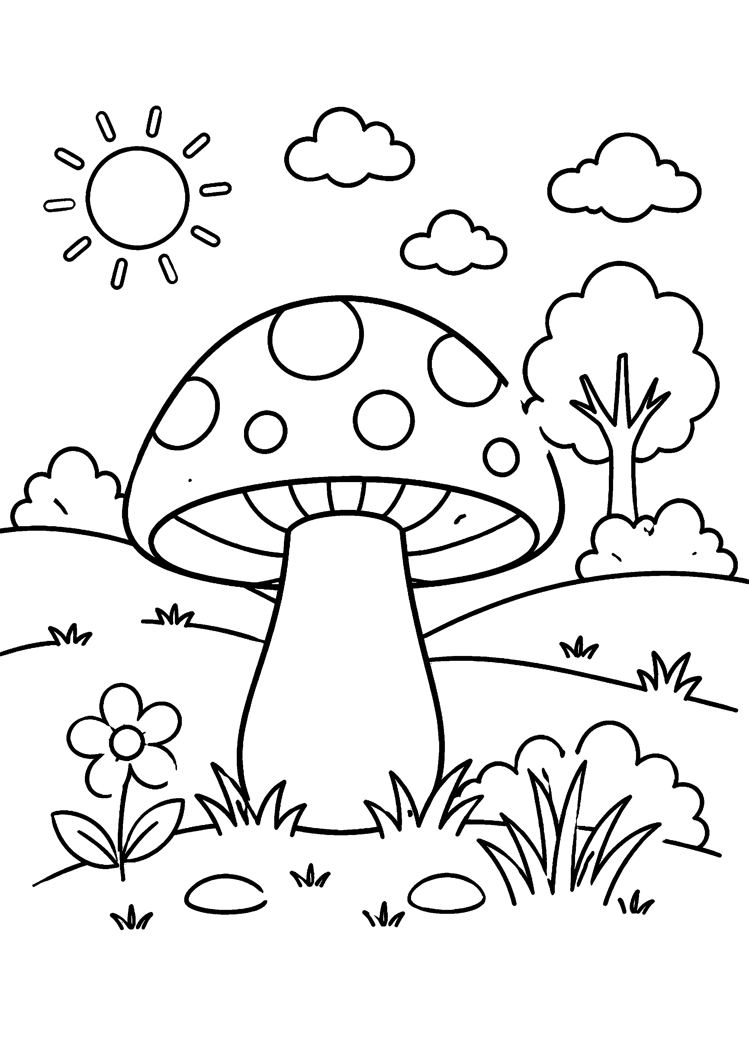 Coloriage Champignon à imprimer – dessin n°2