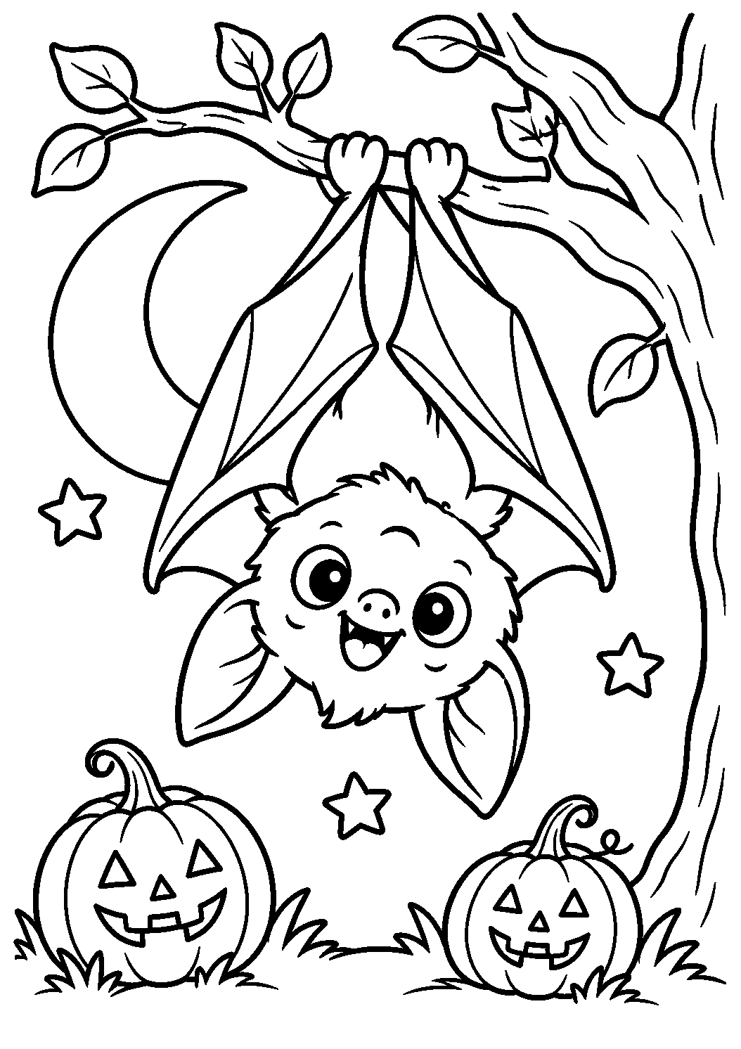 Coloriage Chauve-souris Halloween