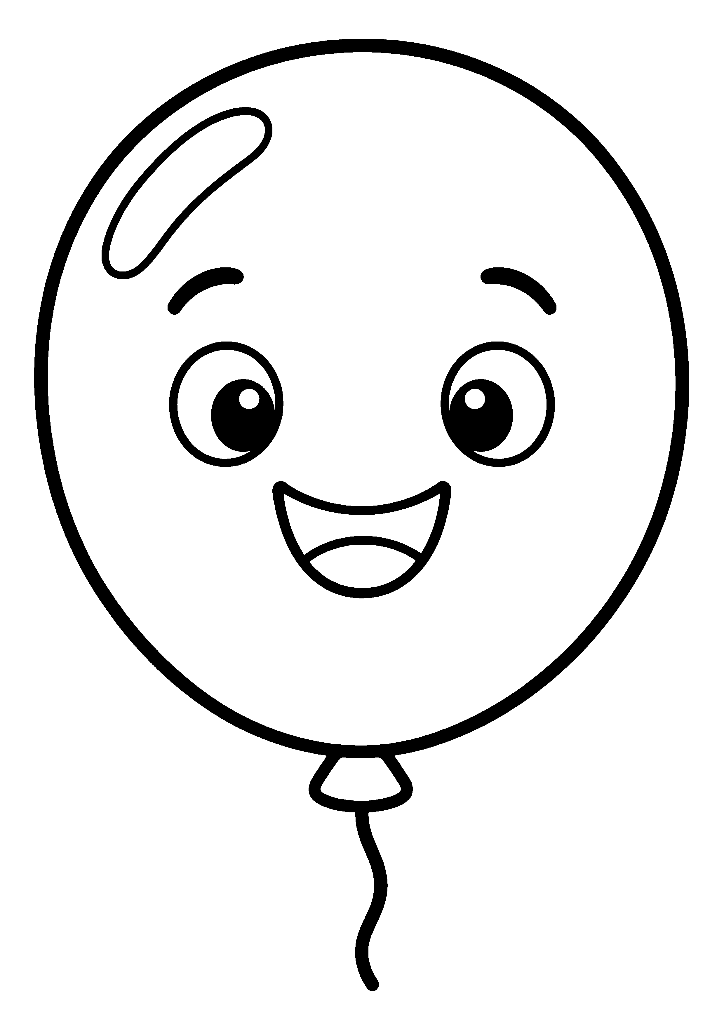 Coloriage ballon rond à imprimer