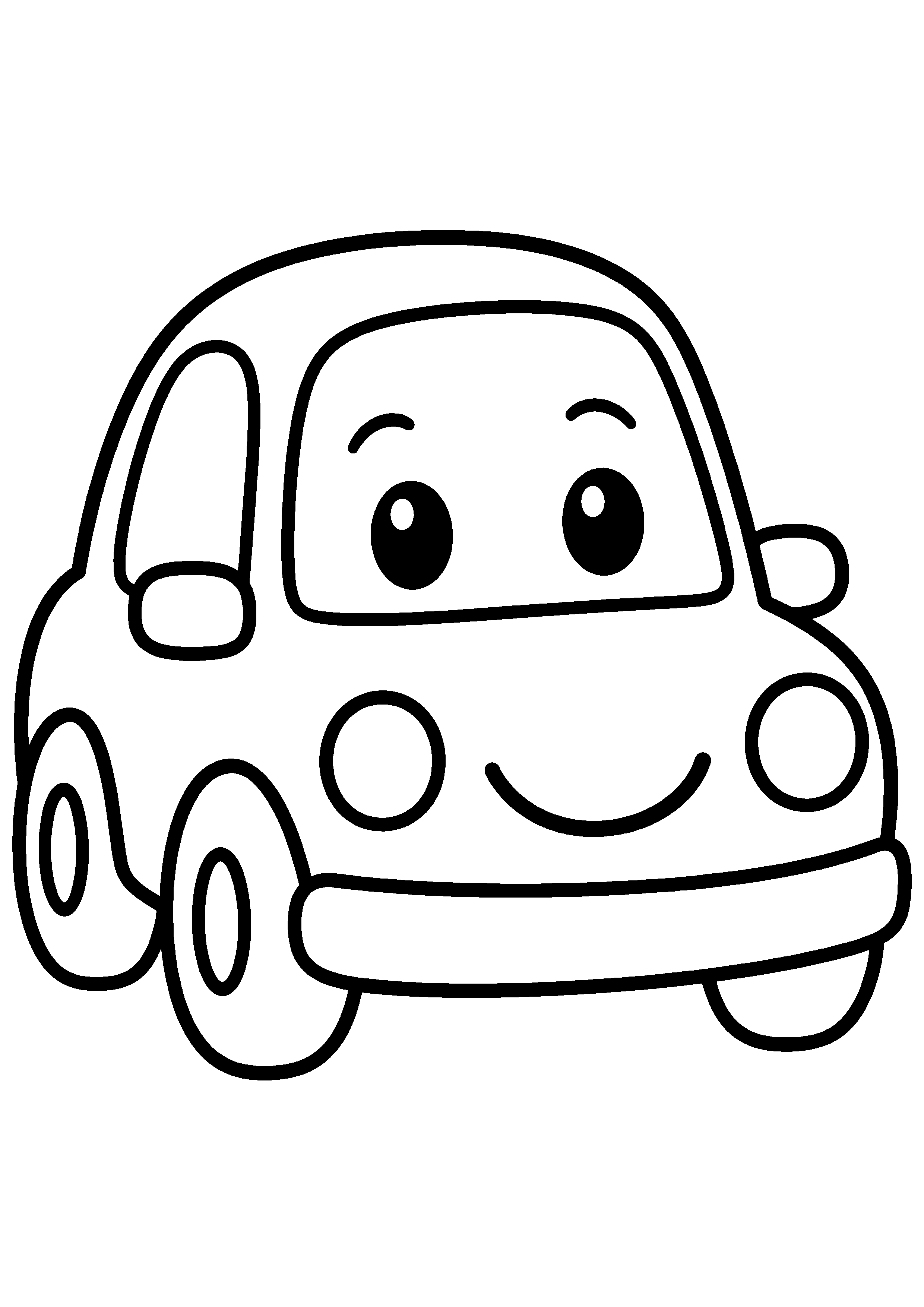 Coloriage petite voiture générique à imprimer