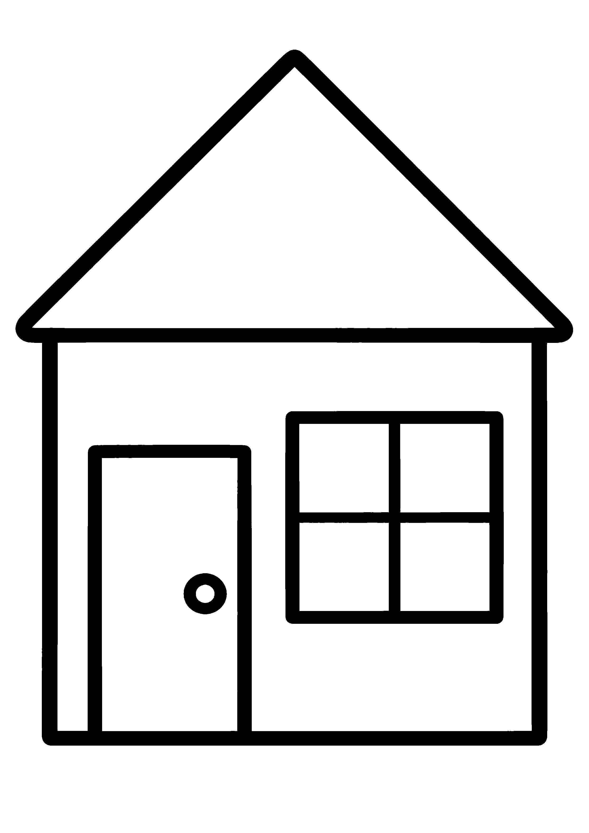 Coloriage maison quatre zones à imprimer
