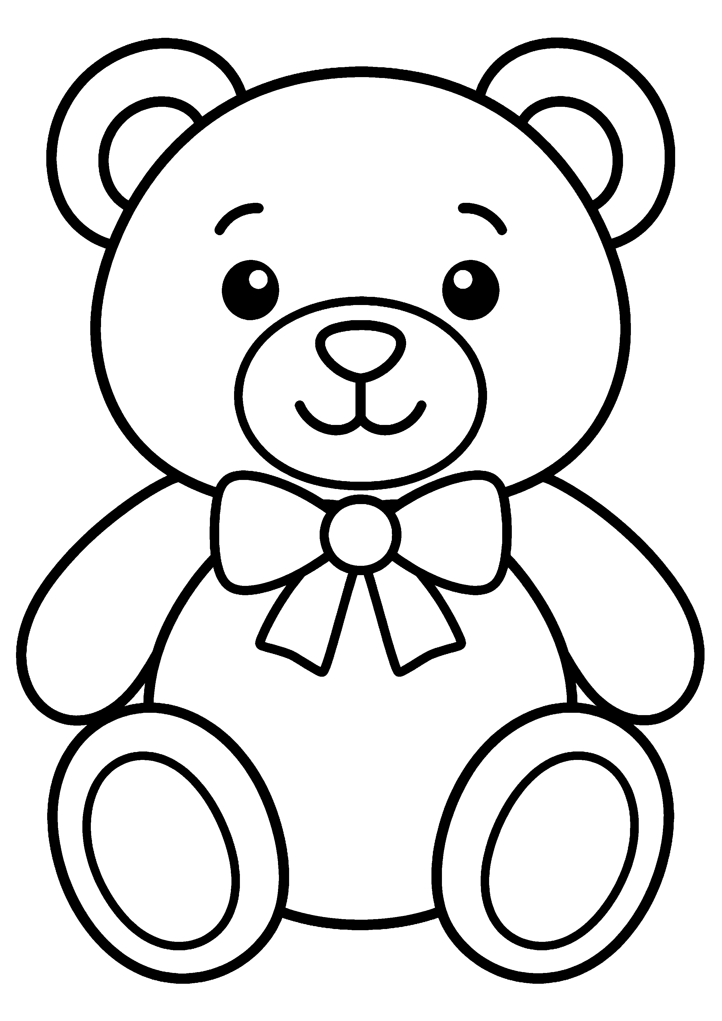 Coloriage ours en peluche générique à imprimer
