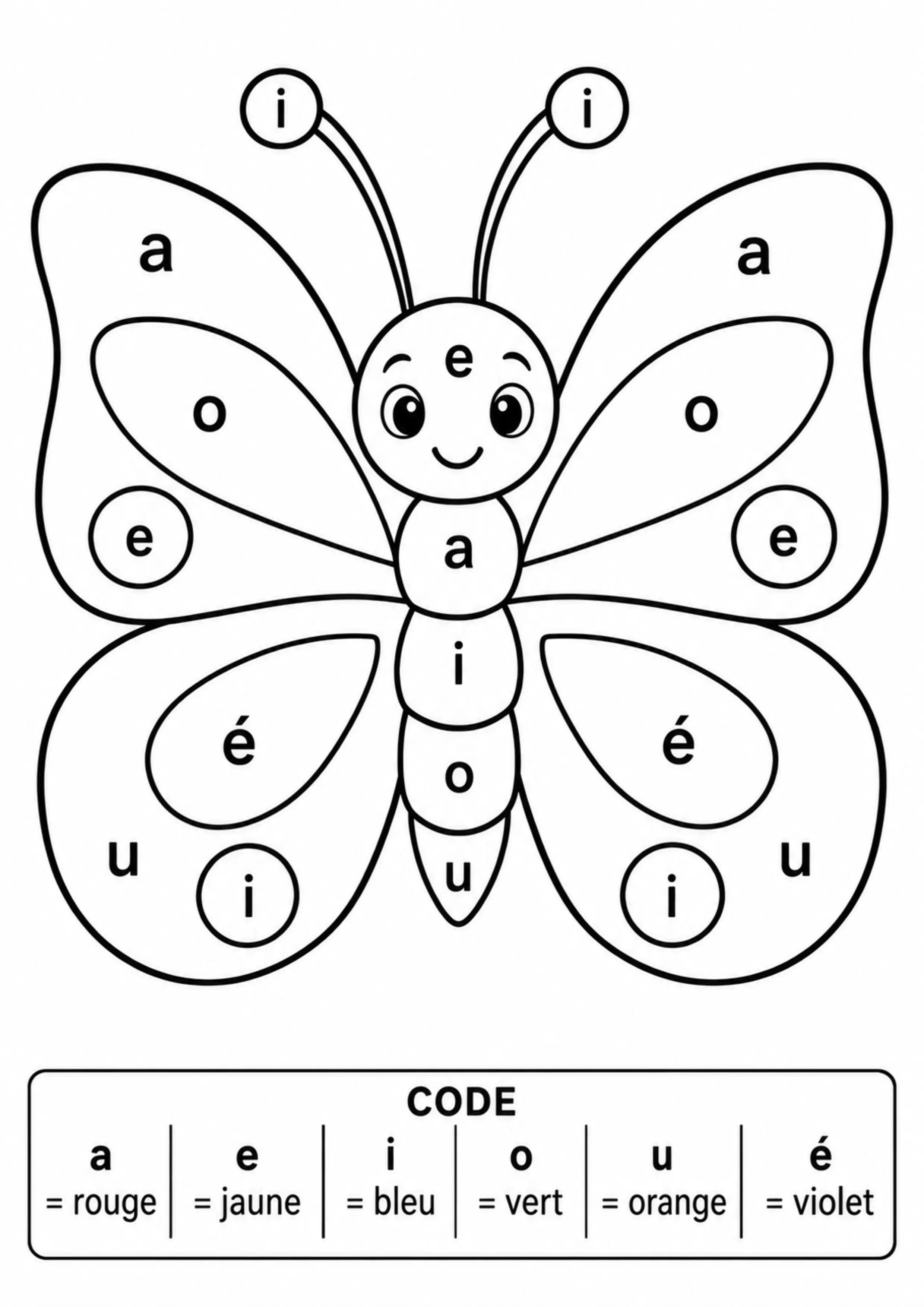 Coloriage codé lettres et sons