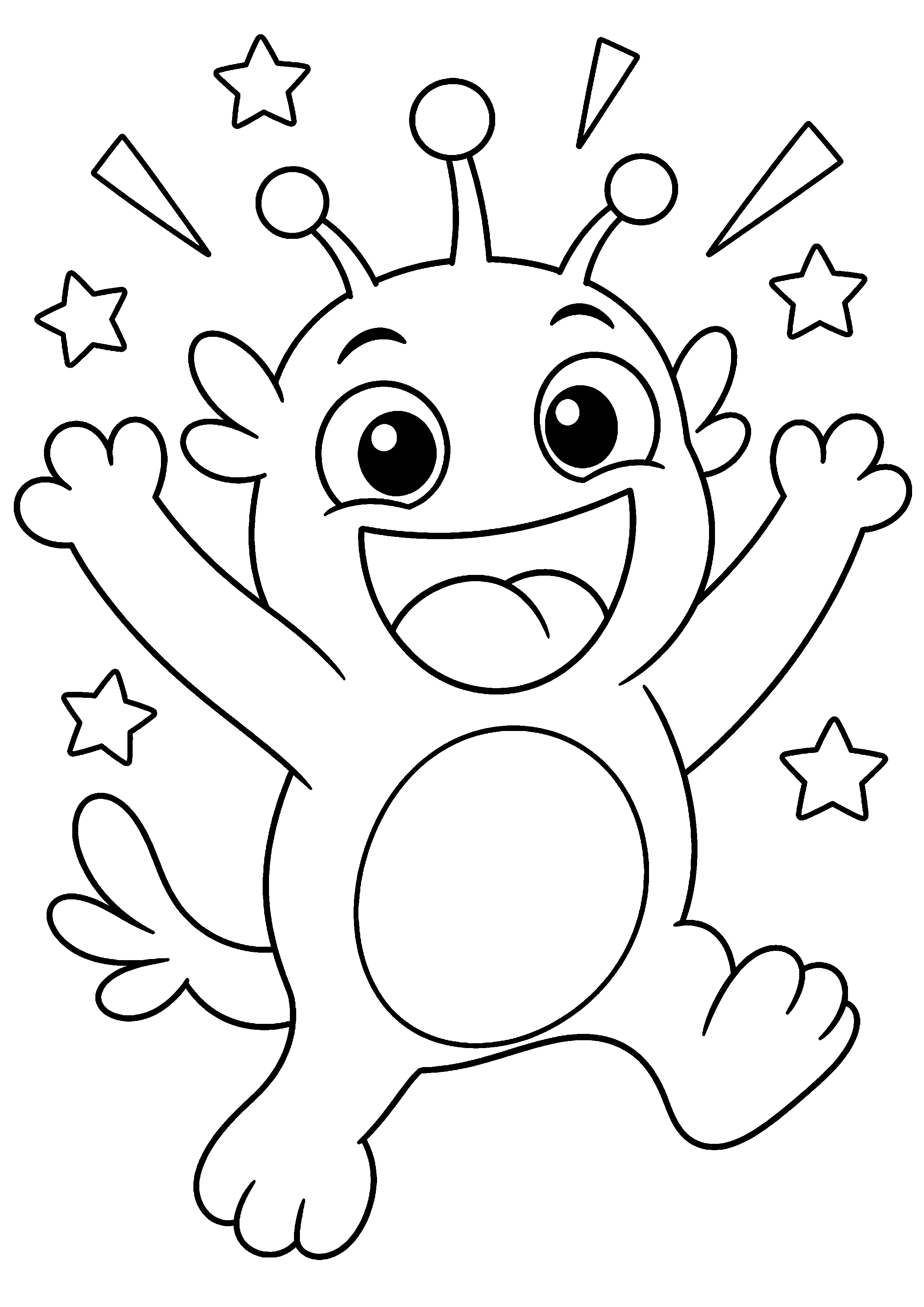 Coloriage visage enthousiasme à imprimer