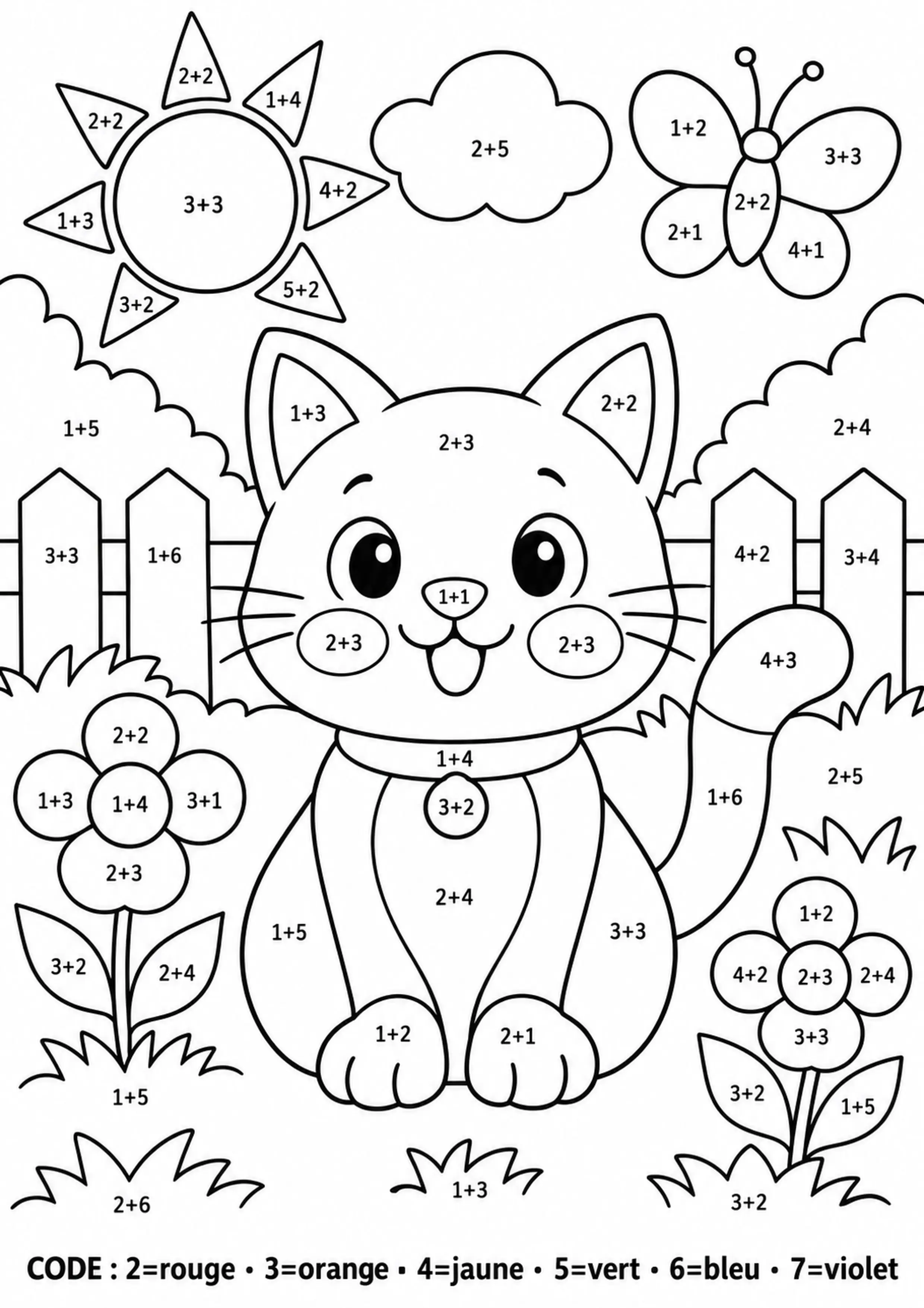 Coloriage magique additions