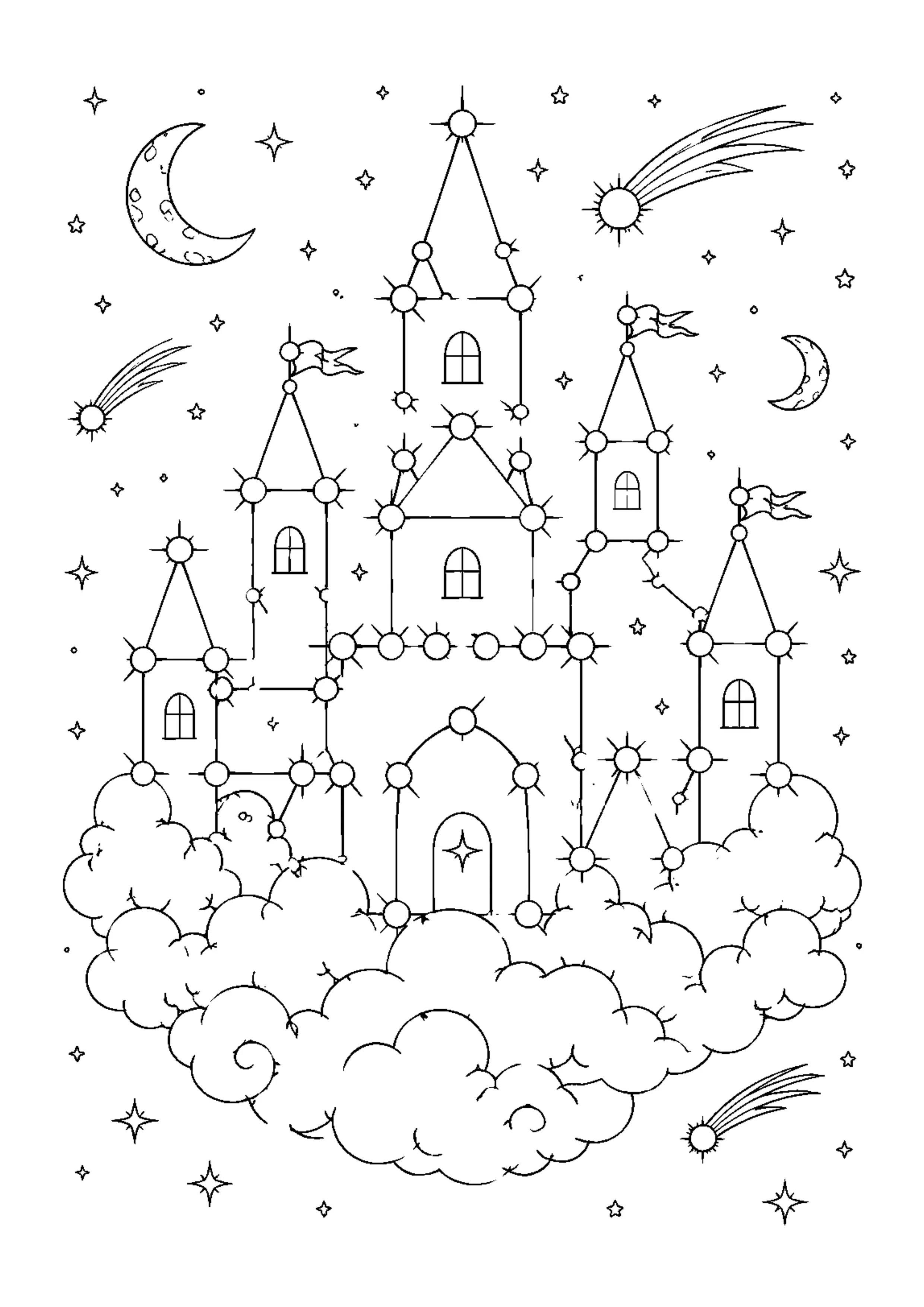 Coloriage Constellations imaginaires à imprimer – dessin n°2