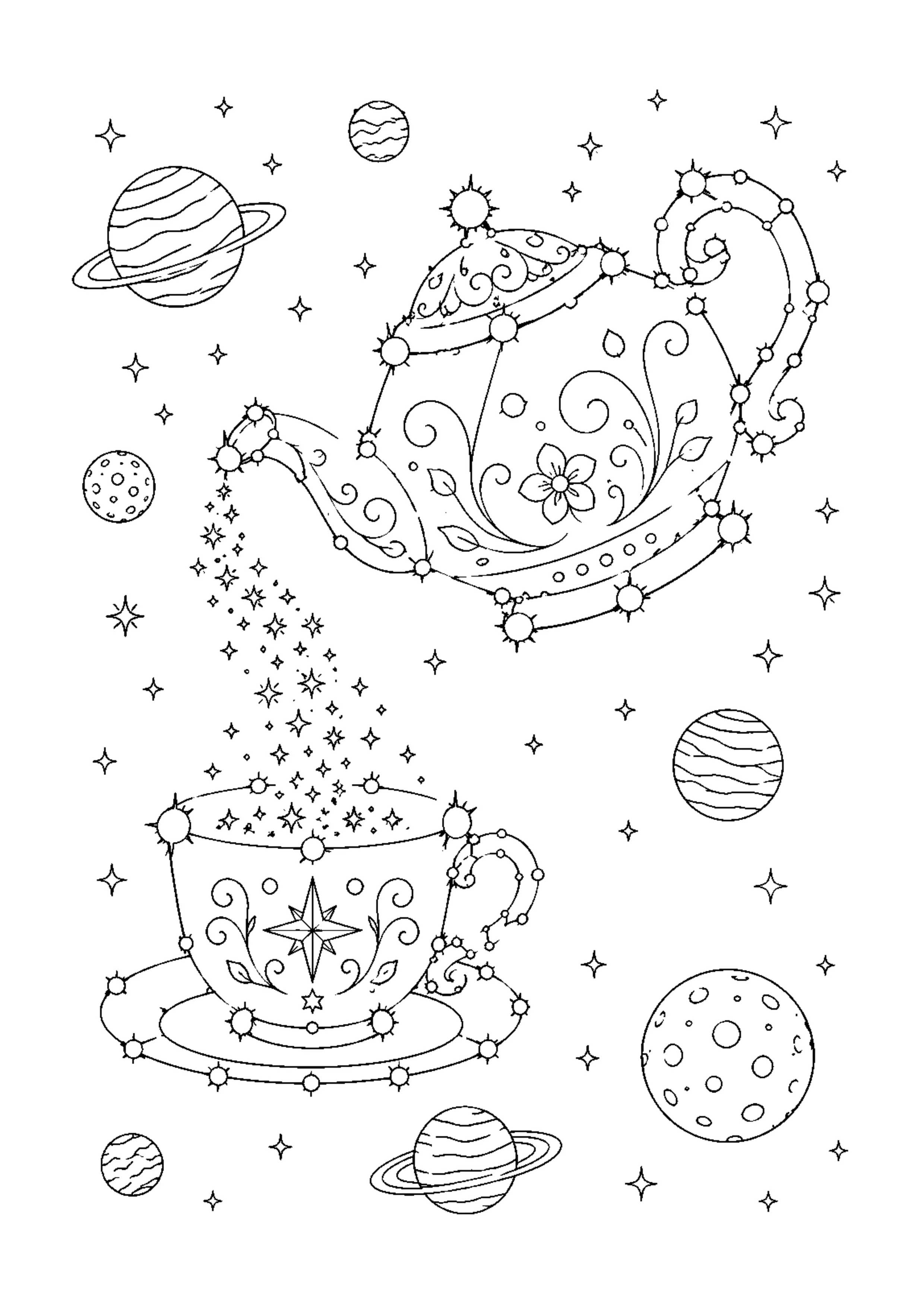 Coloriage Constellations imaginaires à imprimer – dessin n°3