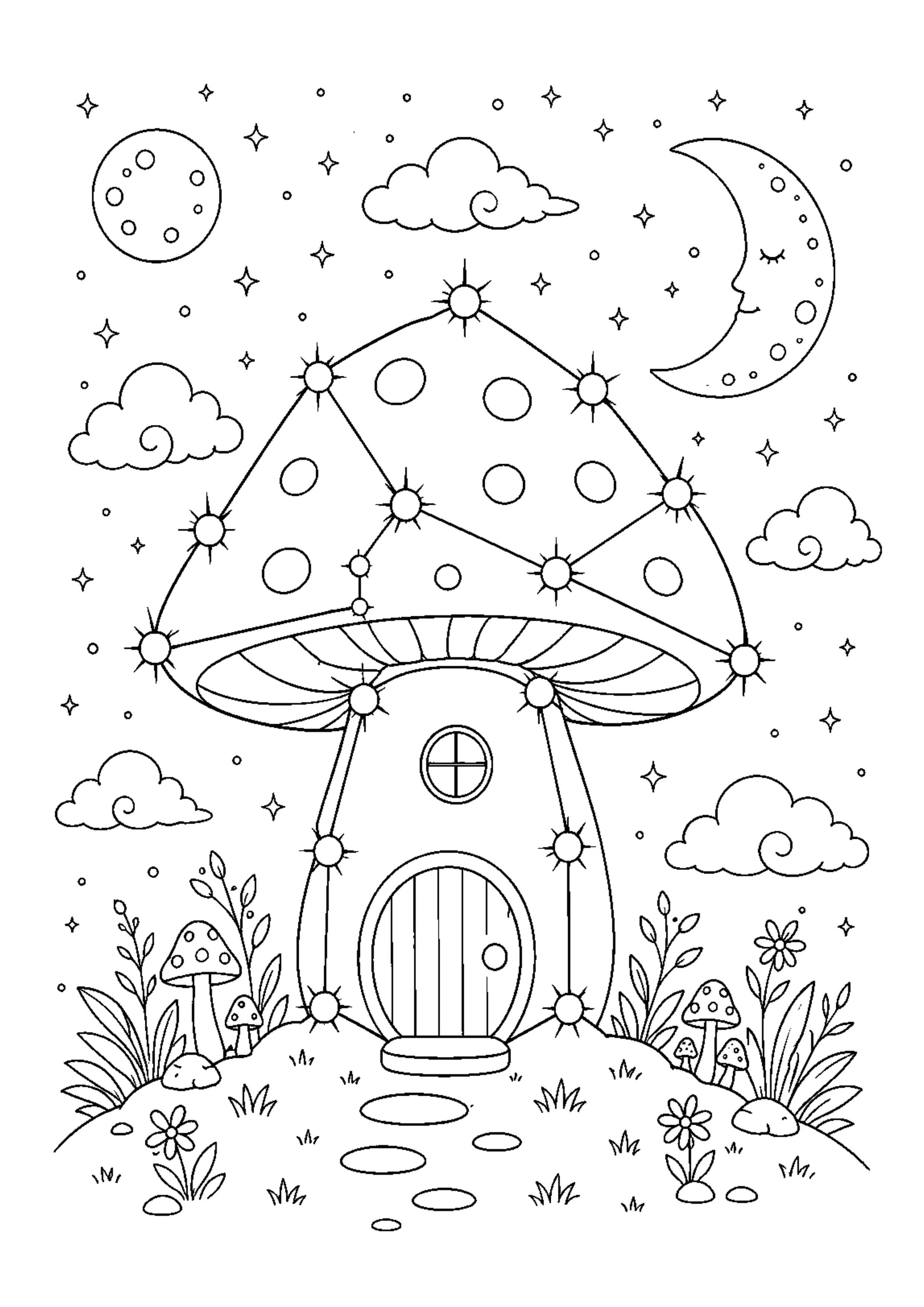Coloriage Constellations imaginaires à imprimer – dessin n°7