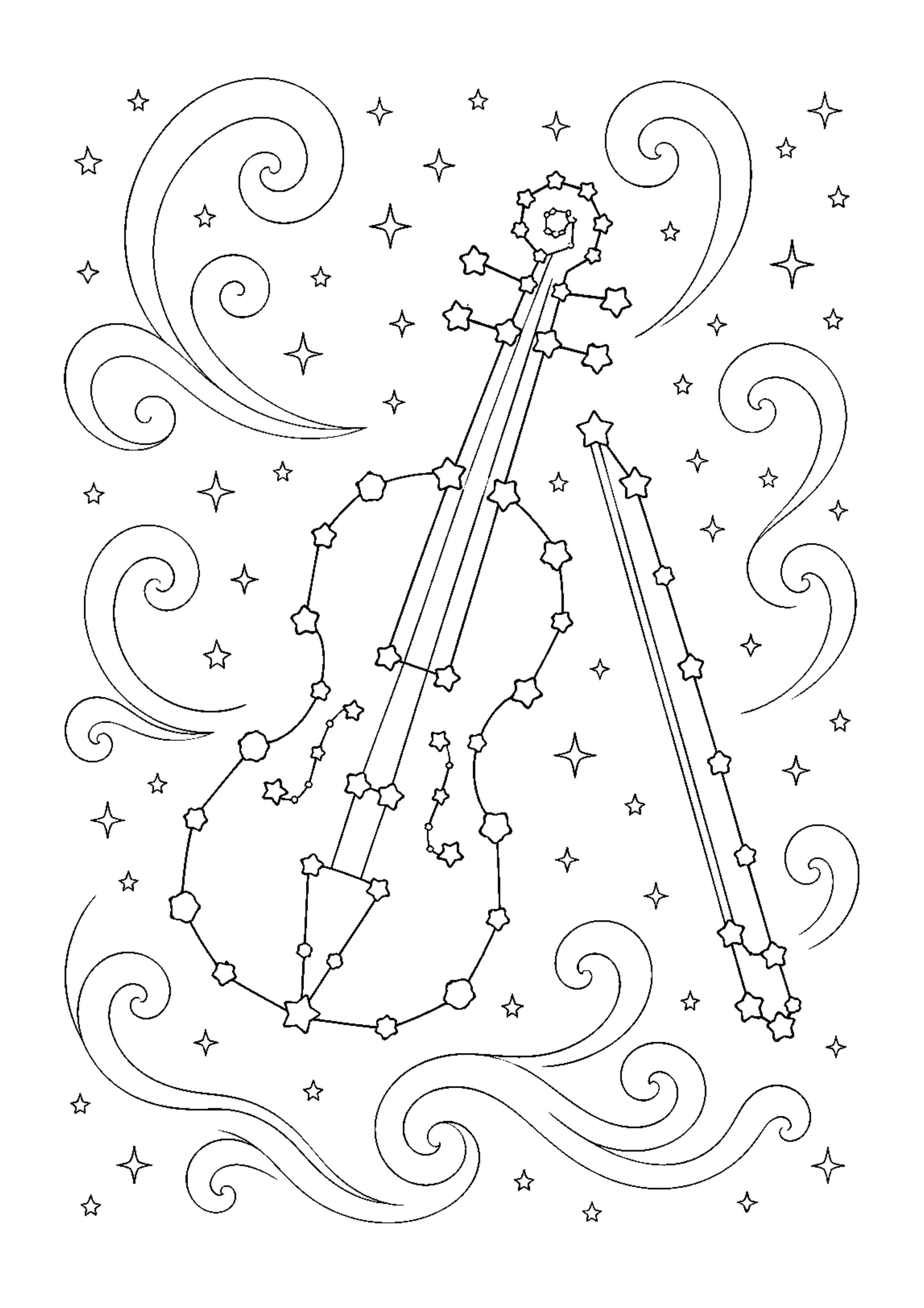 Coloriage Constellations imaginaires à imprimer – dessin n°8