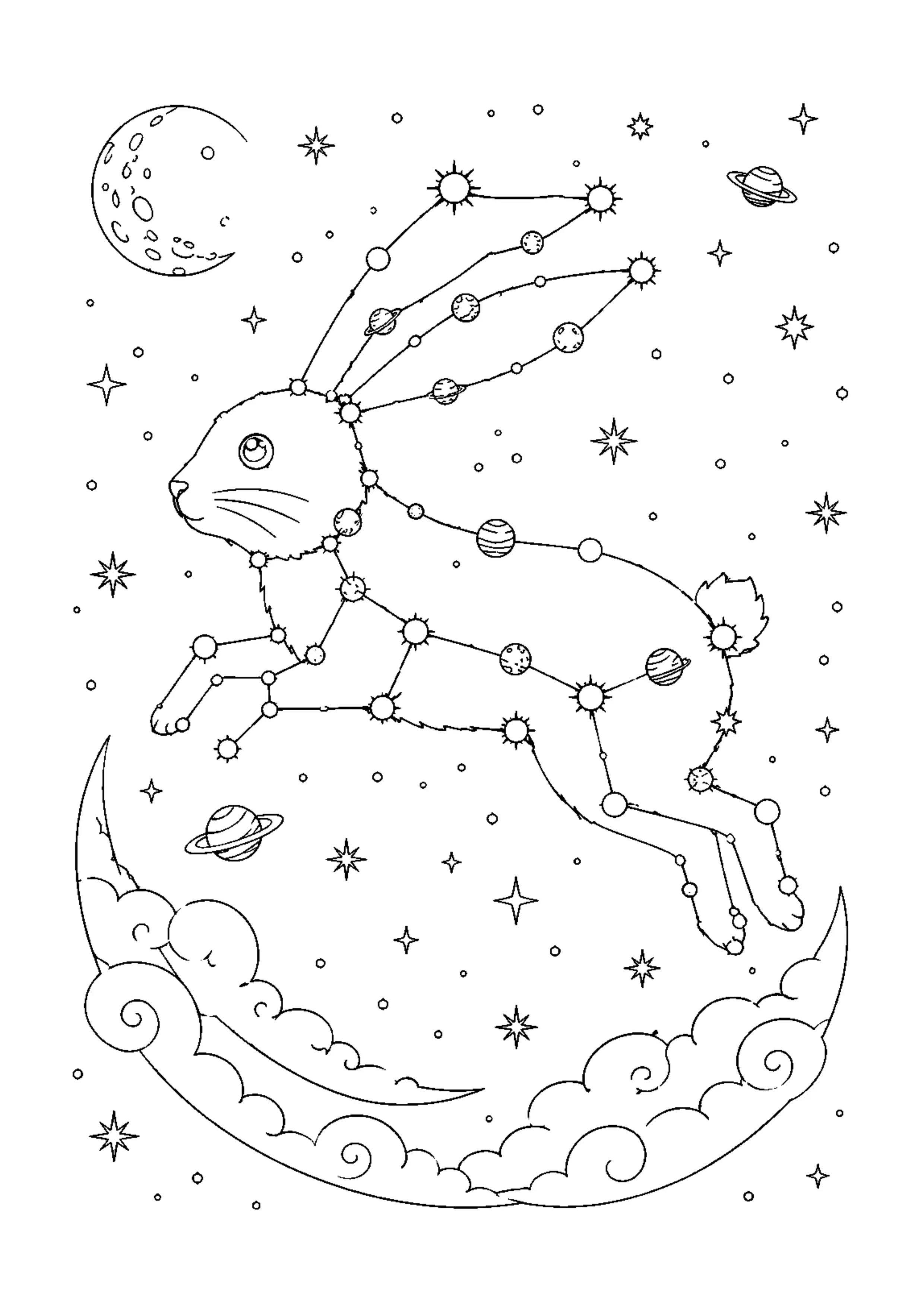 Coloriage Constellations imaginaires à imprimer – dessin n°9