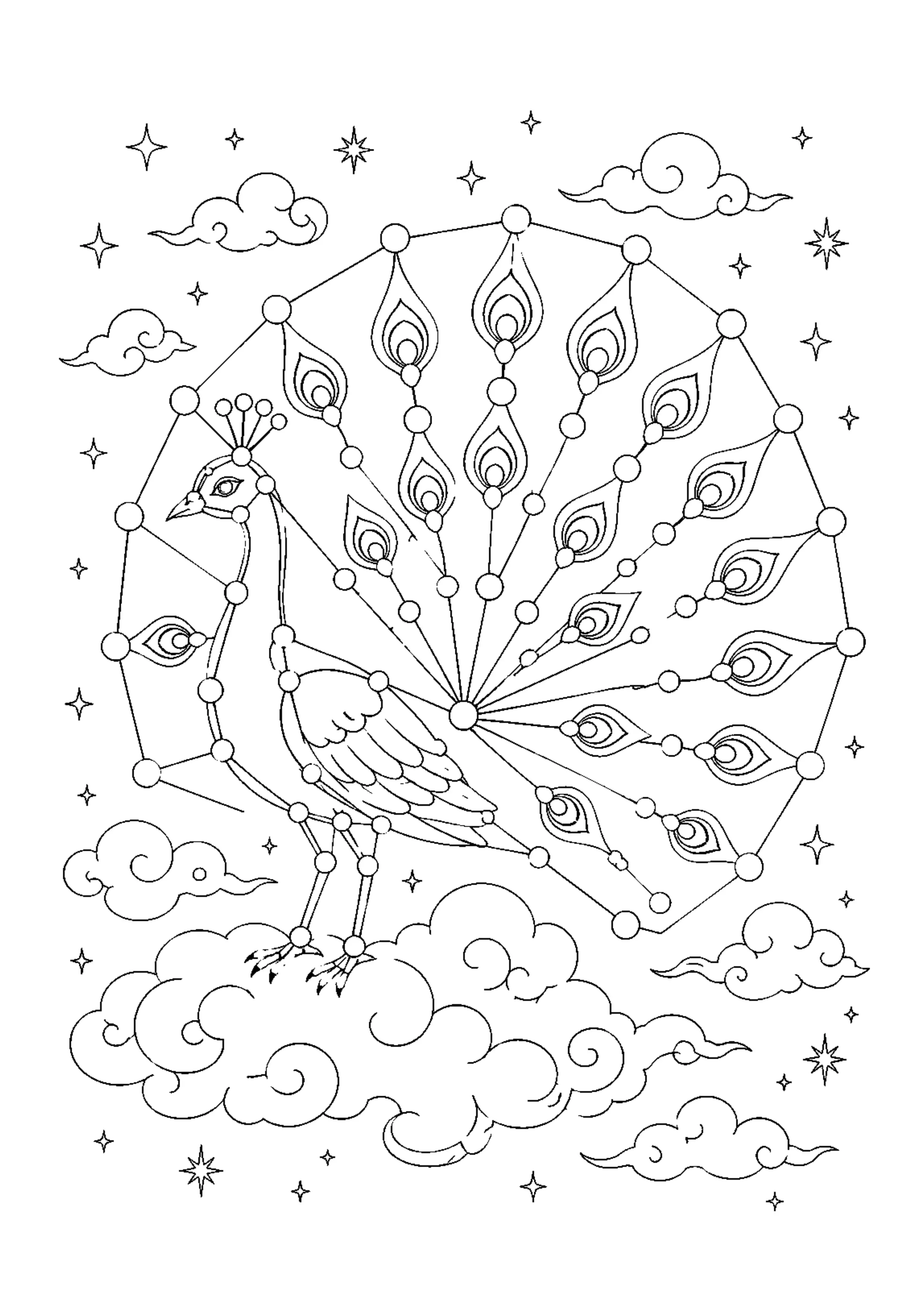 Coloriage Constellations imaginaires à imprimer – dessin n°11