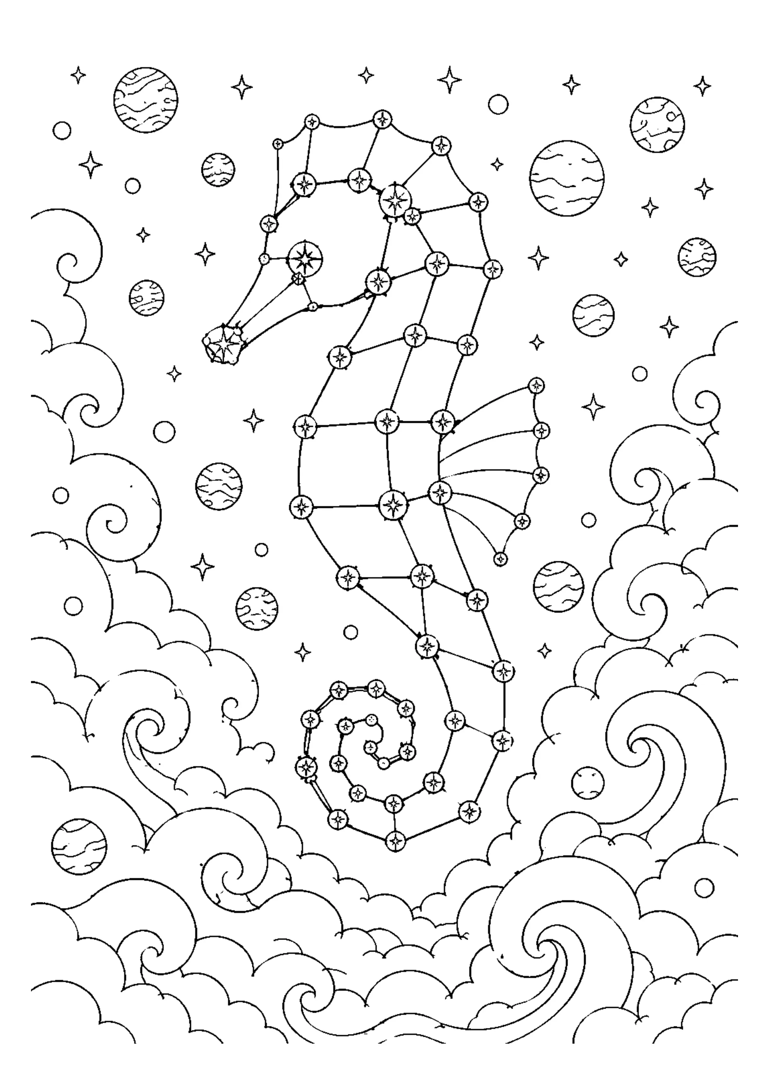Coloriage Constellations imaginaires à imprimer – dessin n°14
