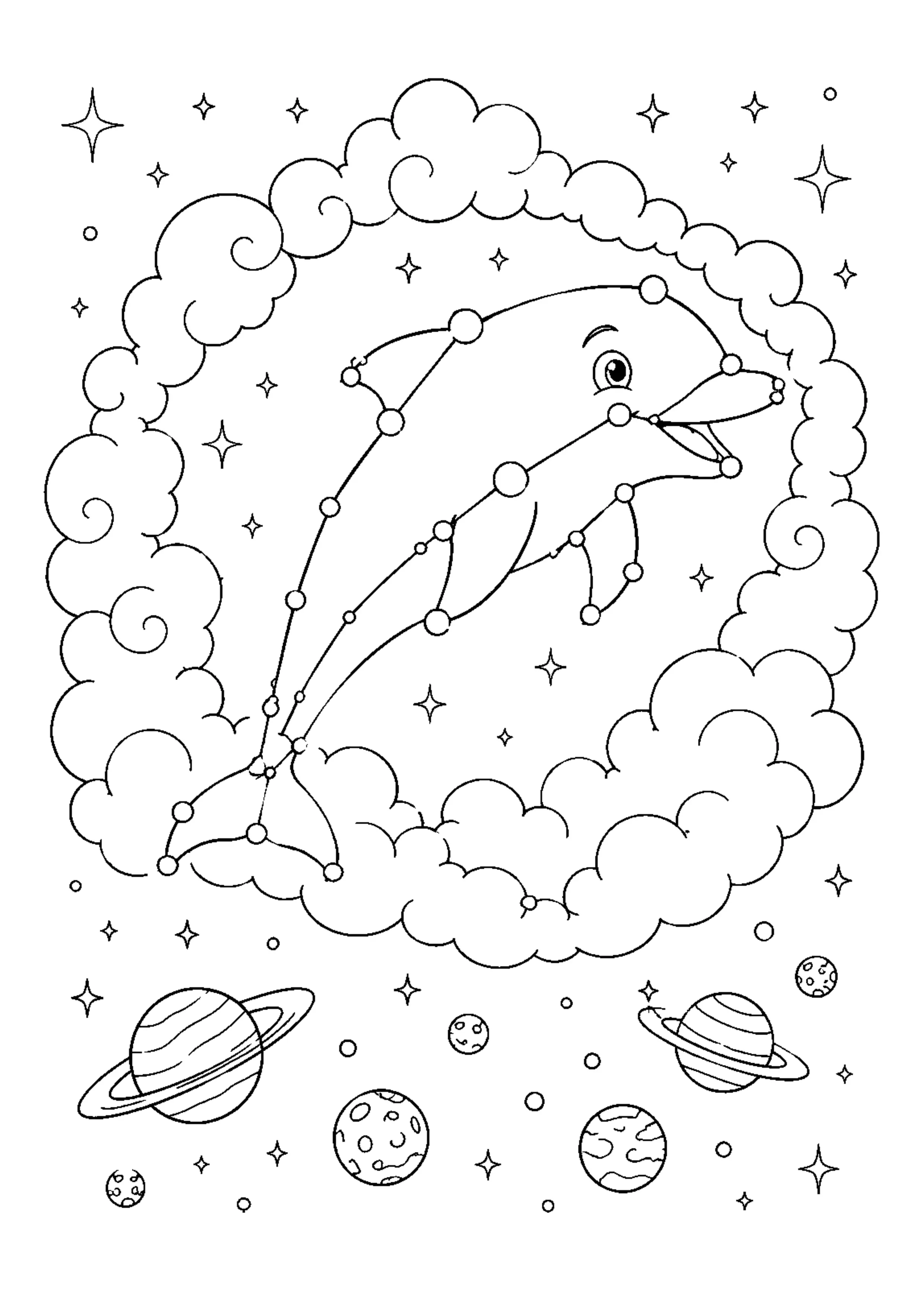 Coloriage Constellations imaginaires à imprimer – dessin n°17