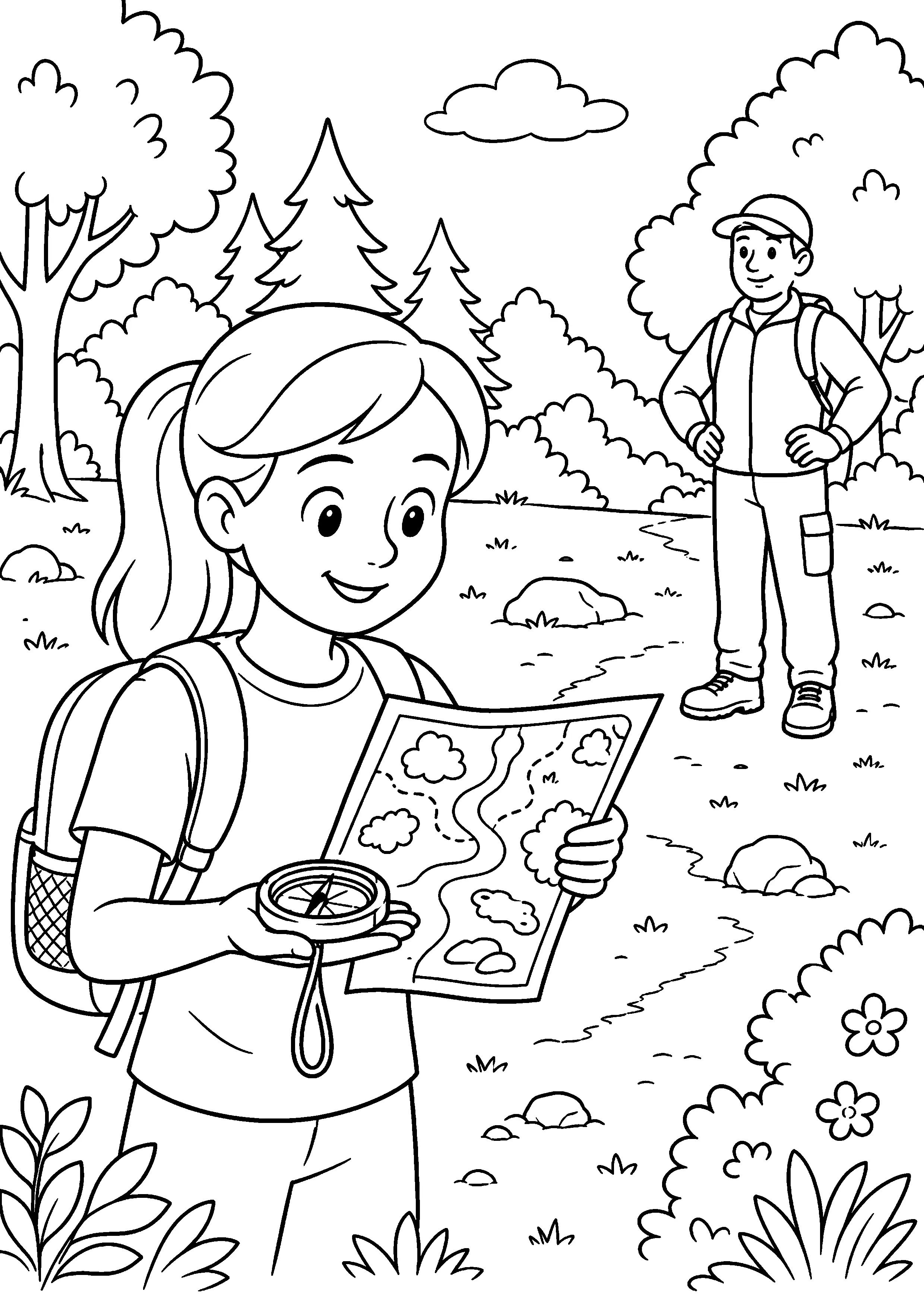 Coloriage Course d’orientation à imprimer – dessin 2
