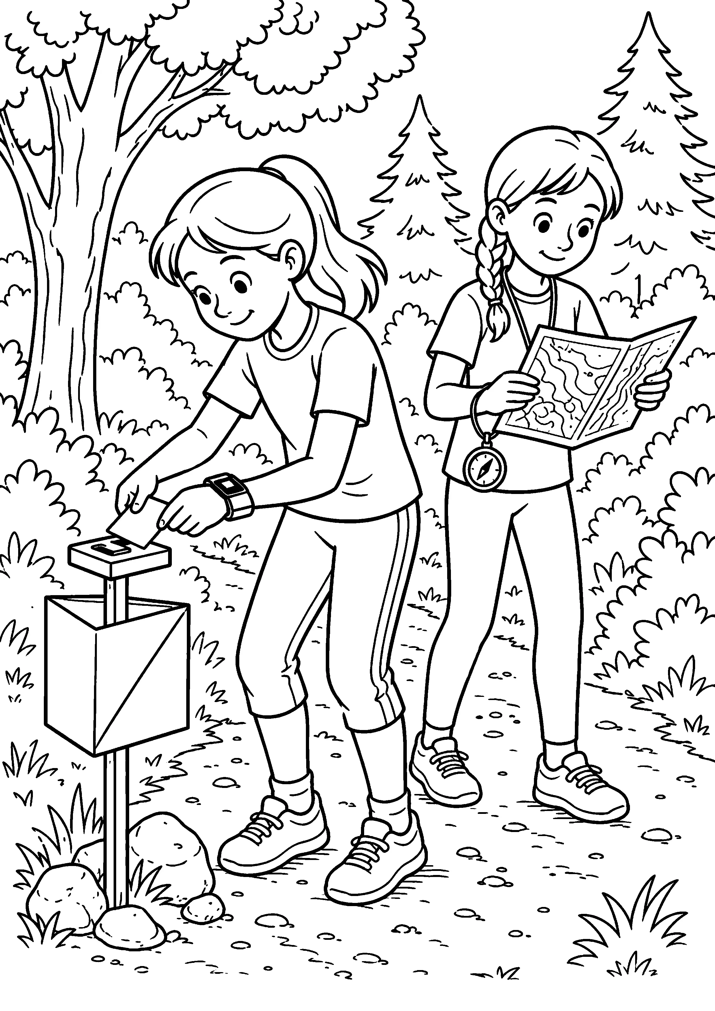 Coloriage Course d’orientation à imprimer – dessin n°7