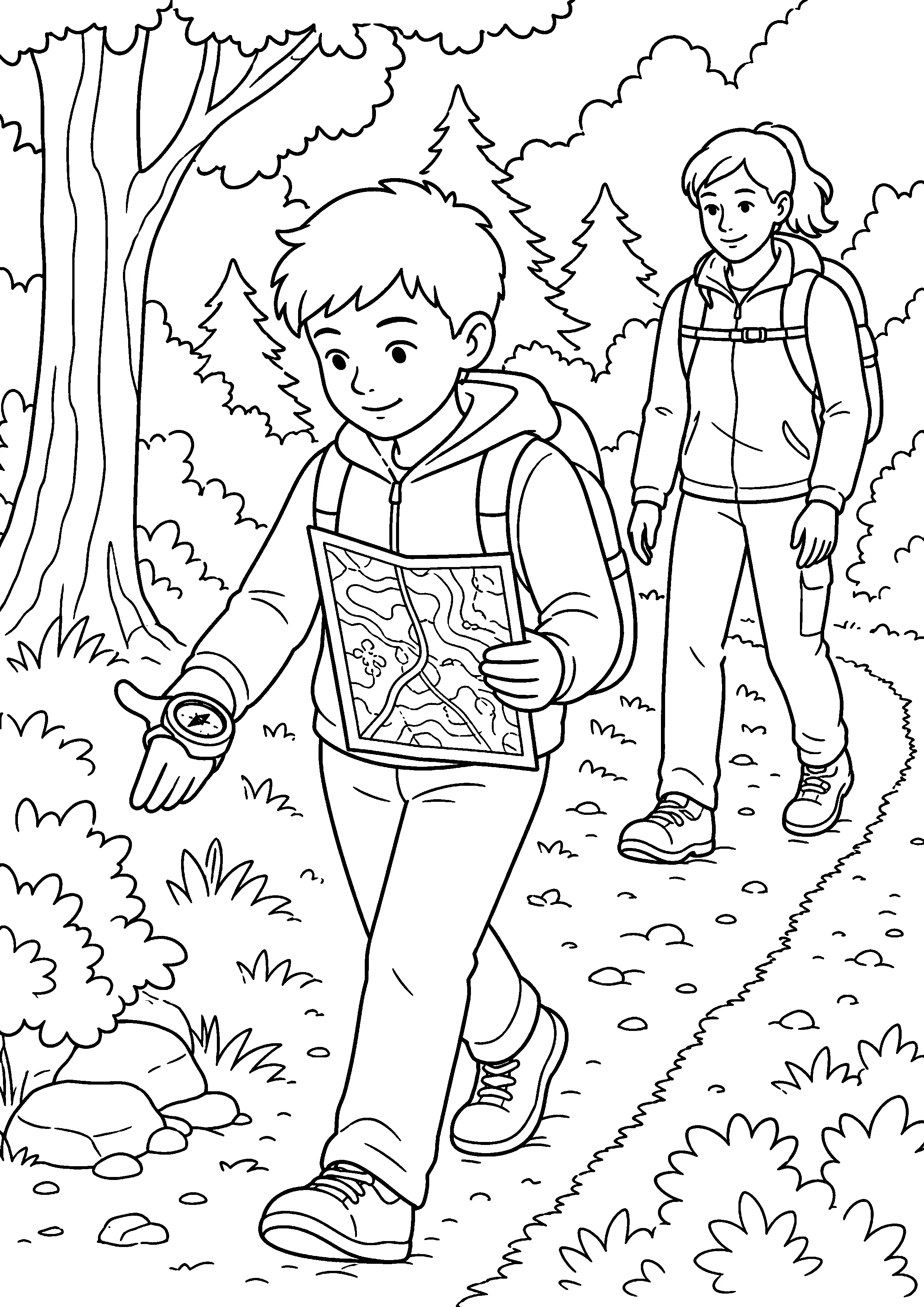 Coloriage Course d’orientation à imprimer – dessin n°9