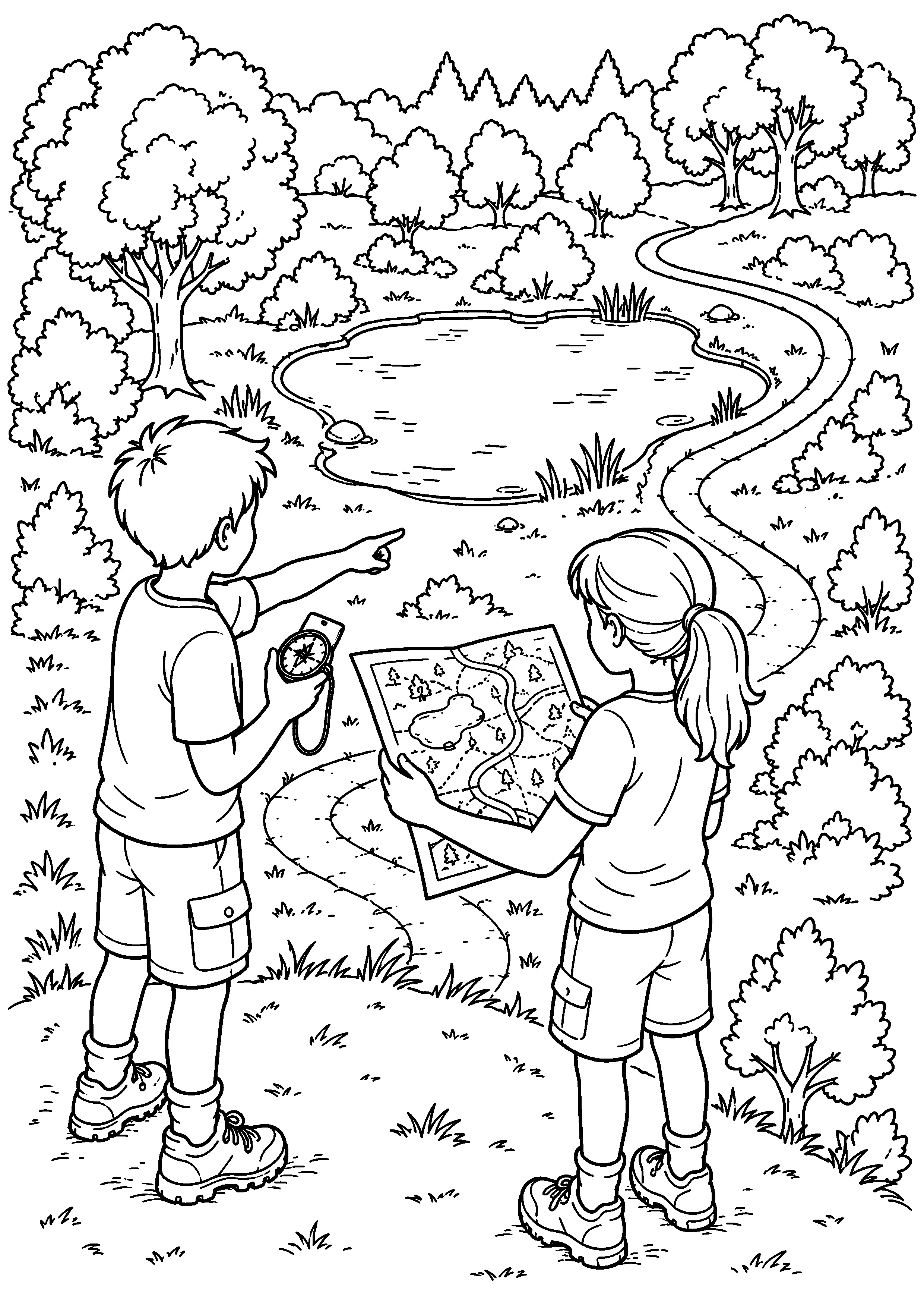 Coloriage Course d’orientation à imprimer – dessin n°11