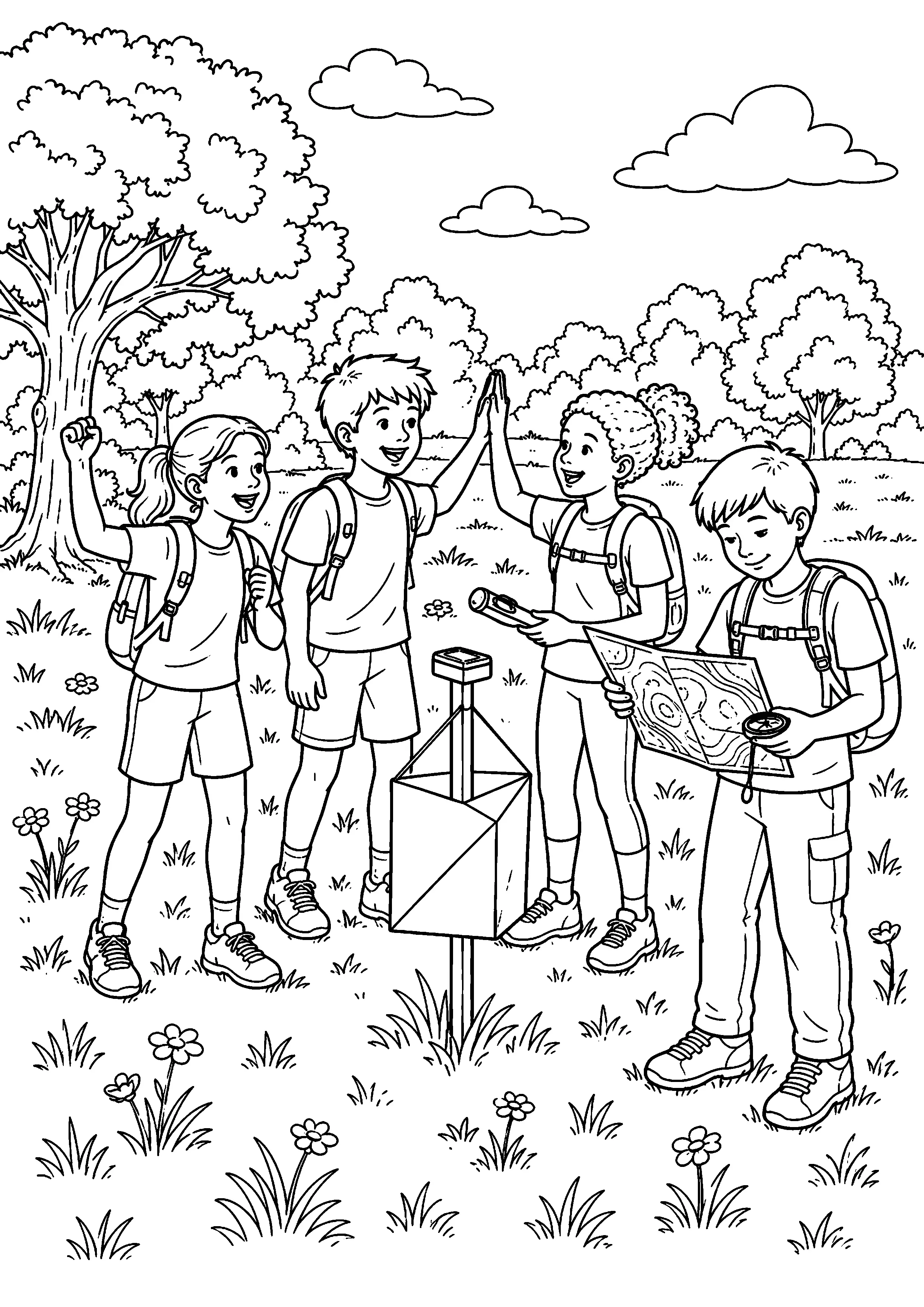 Coloriage Course d’orientation à imprimer – dessin n°12