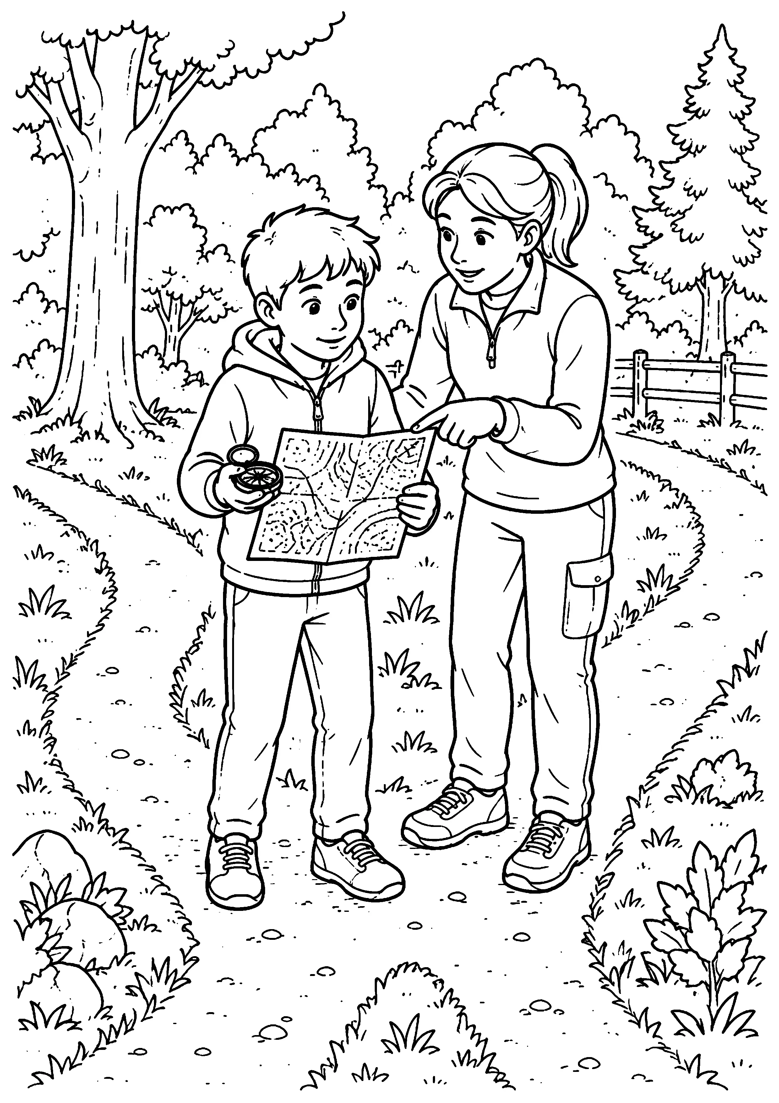 Coloriage Course d’orientation à imprimer – dessin n°13