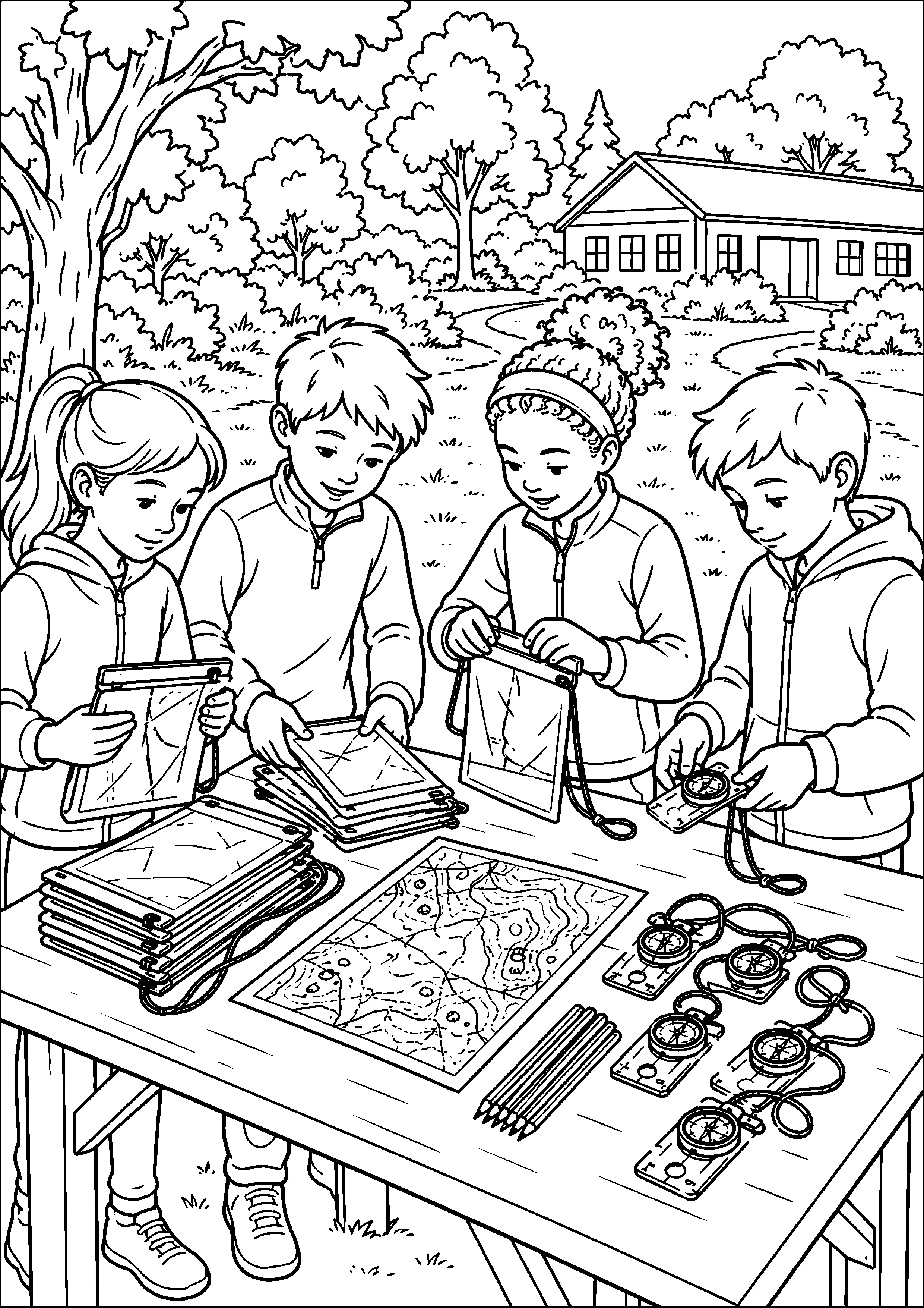 Coloriage Course d’orientation à imprimer – dessin n°15