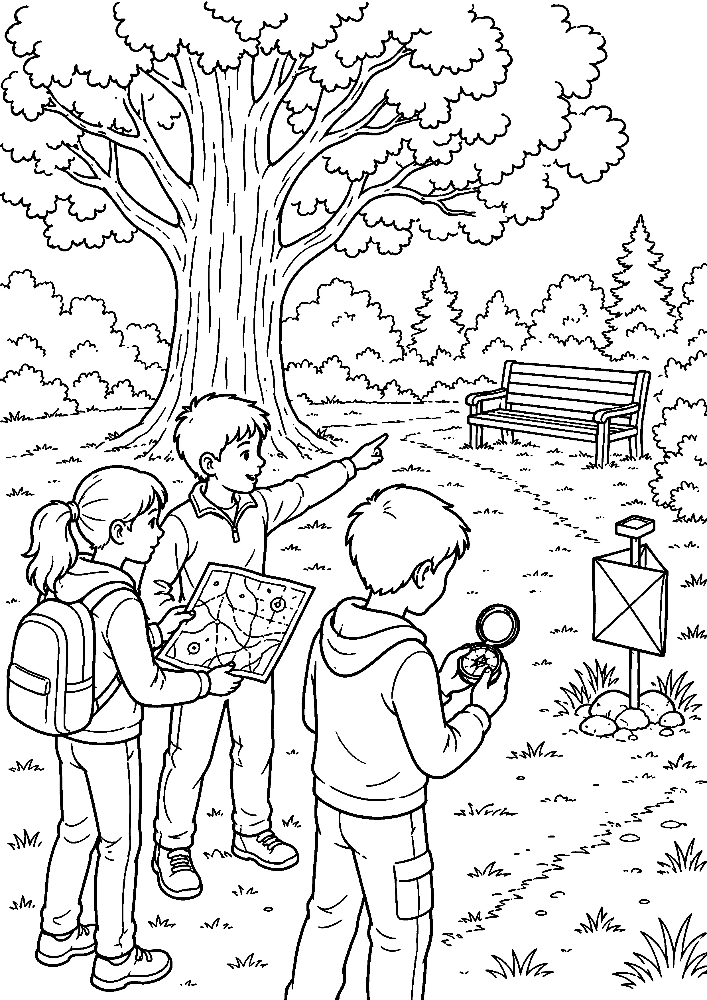 Coloriage Course d’orientation à imprimer – dessin n°17