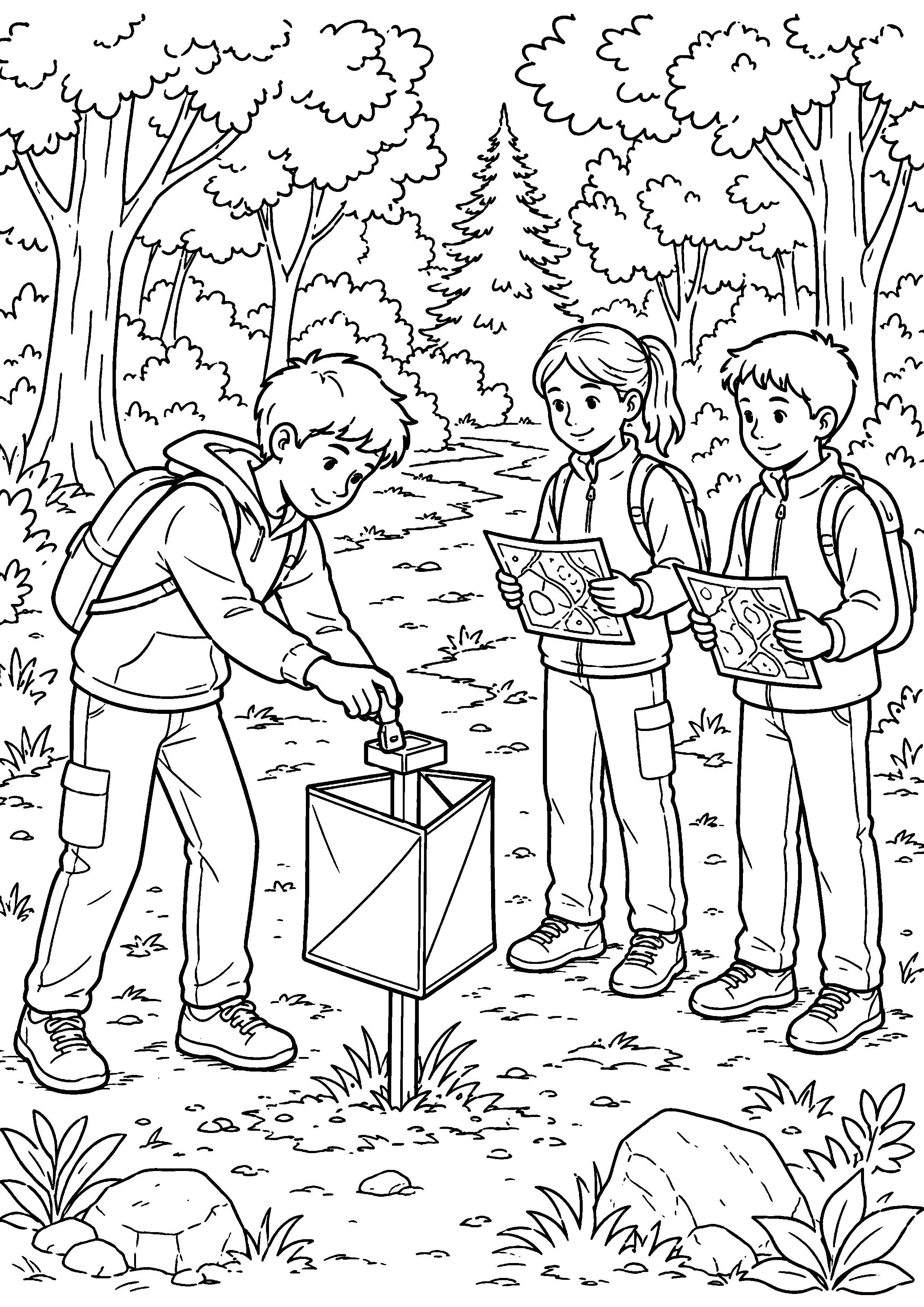 Coloriage Course d’orientation à imprimer – dessin n°18